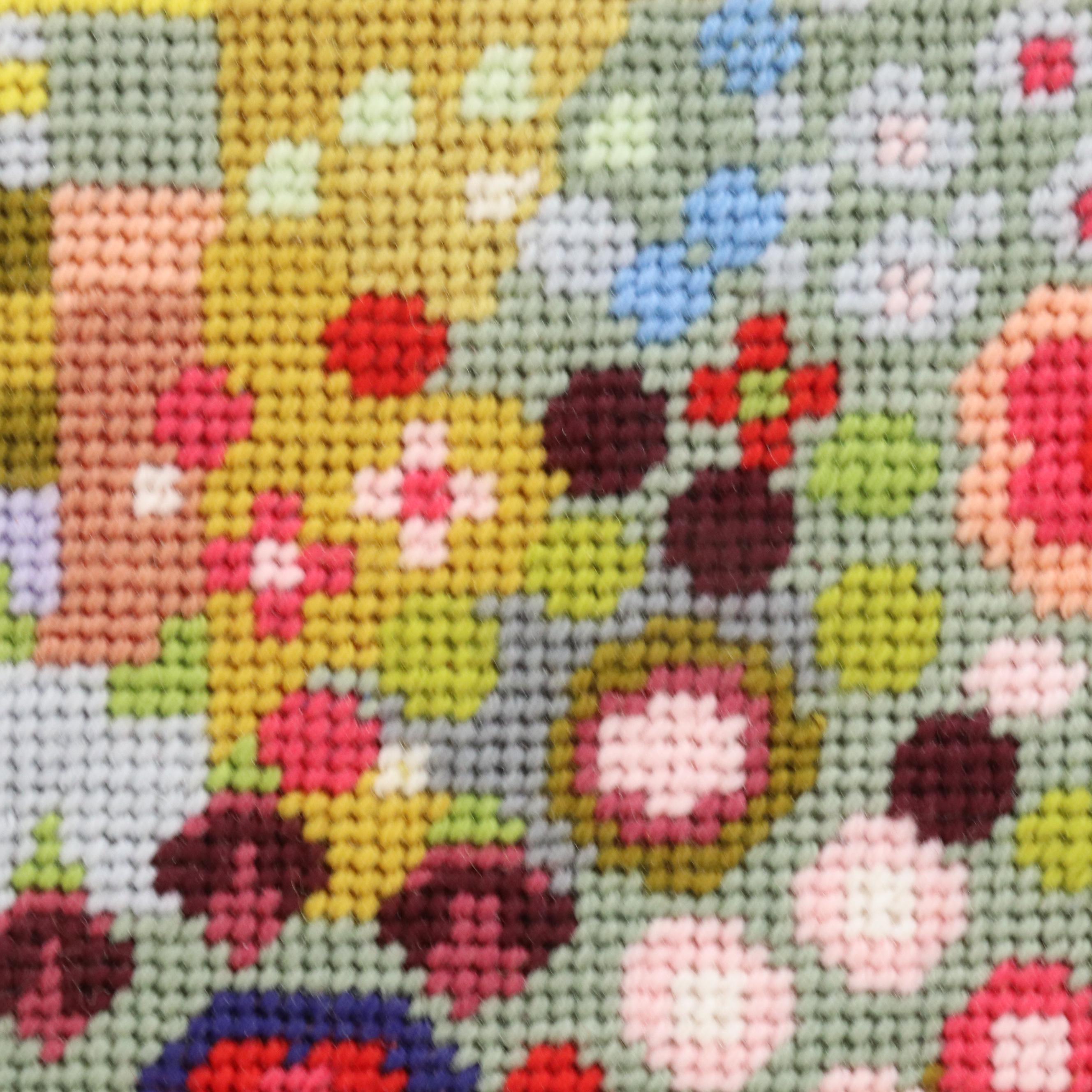 Kathleen Graf Needlepoint "Country Flowers" Design by Riverdrift House