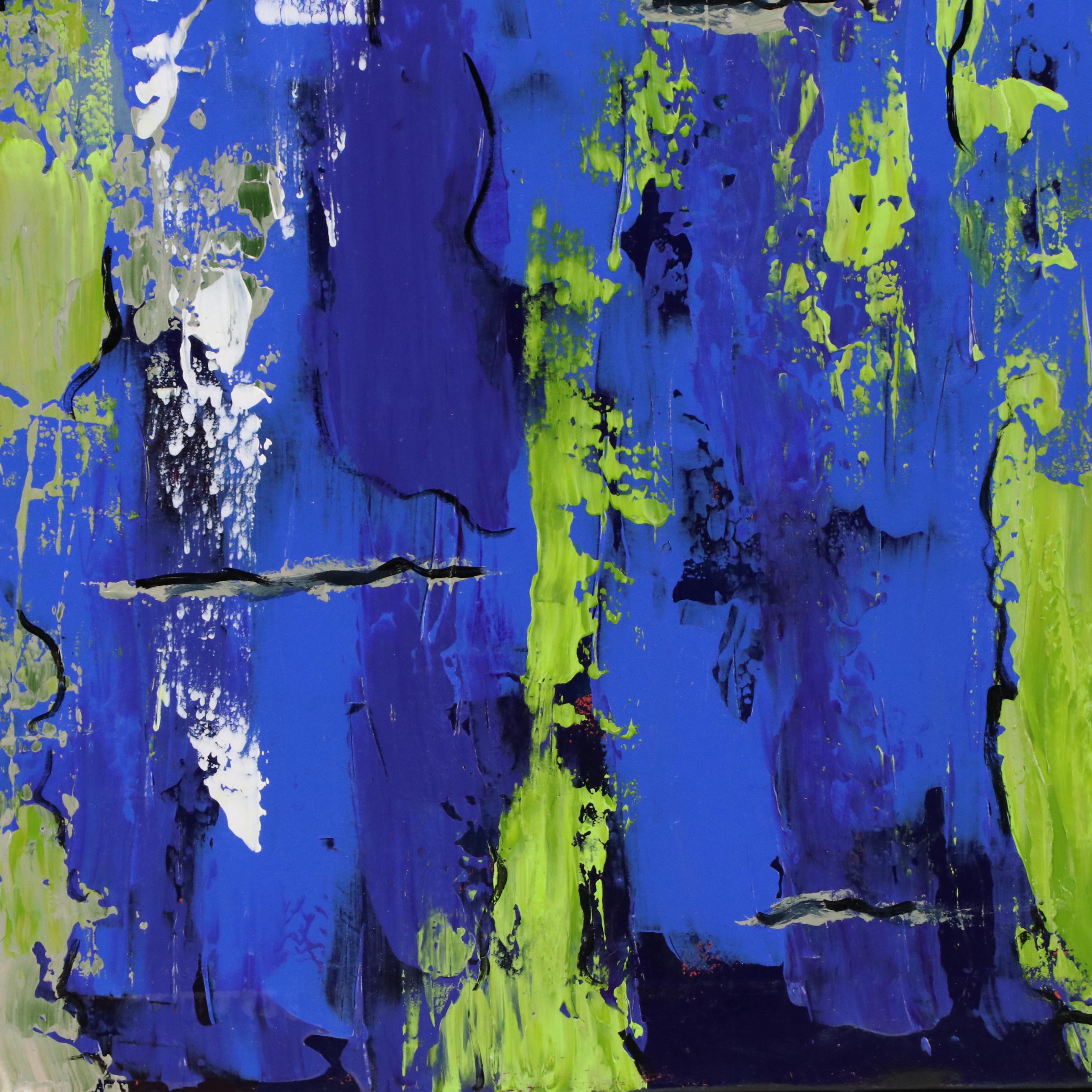 Gary E. Cornwell Abstract Acrylic Painting "Mossy Pond," 2014