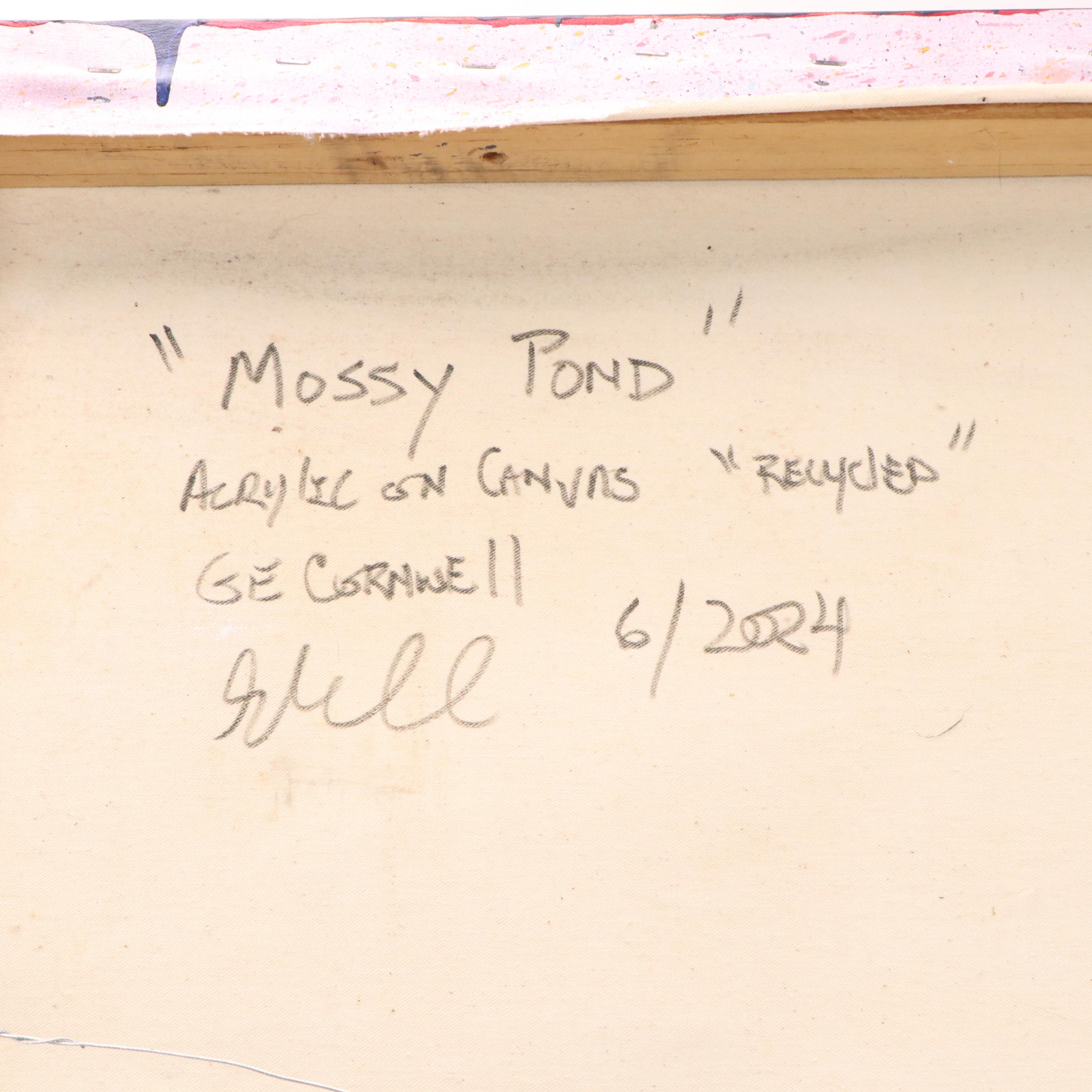 Gary E. Cornwell Abstract Acrylic Painting "Mossy Pond," 2014