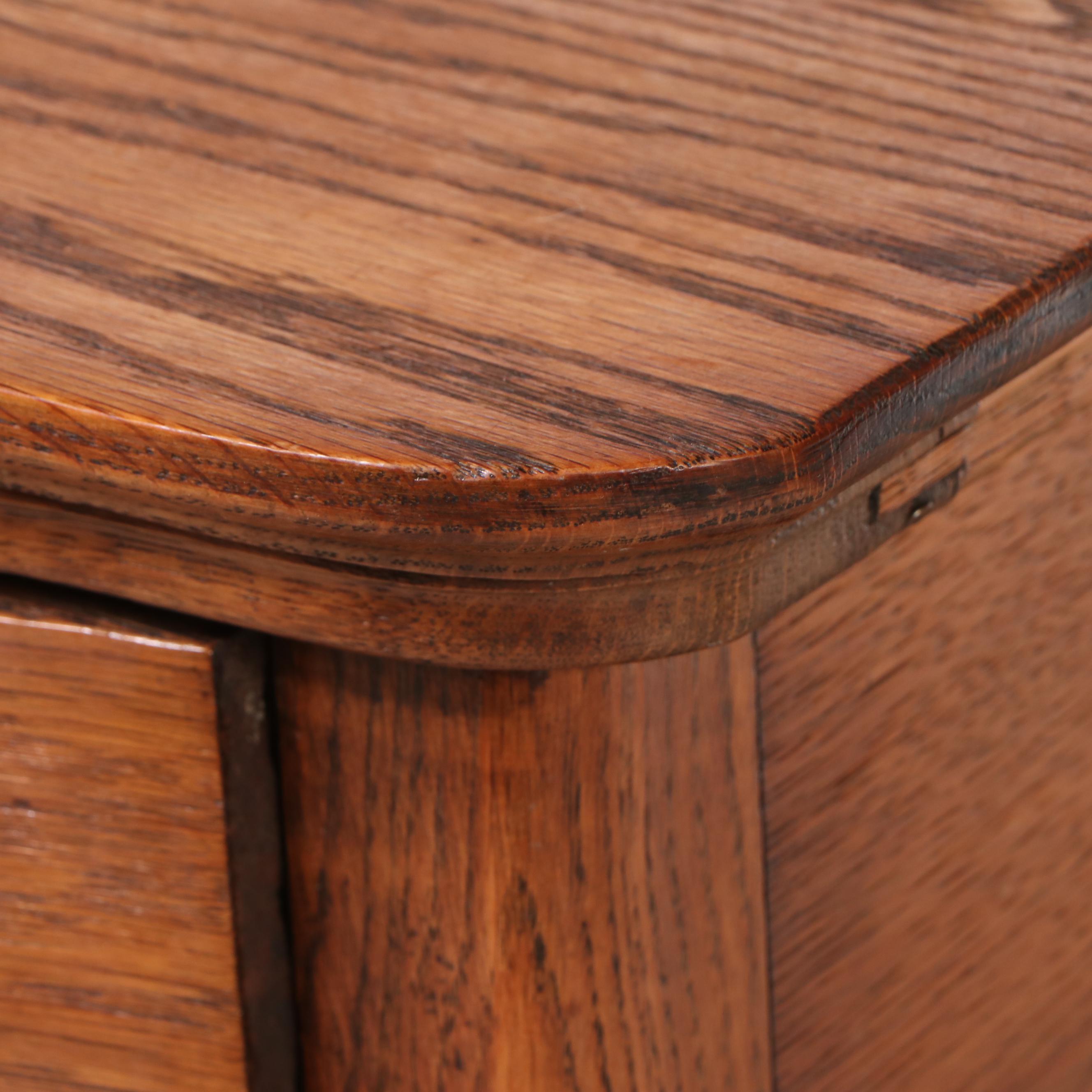 Victorian Oak Dresser with Mirror, Late 19th/Early 20th Century