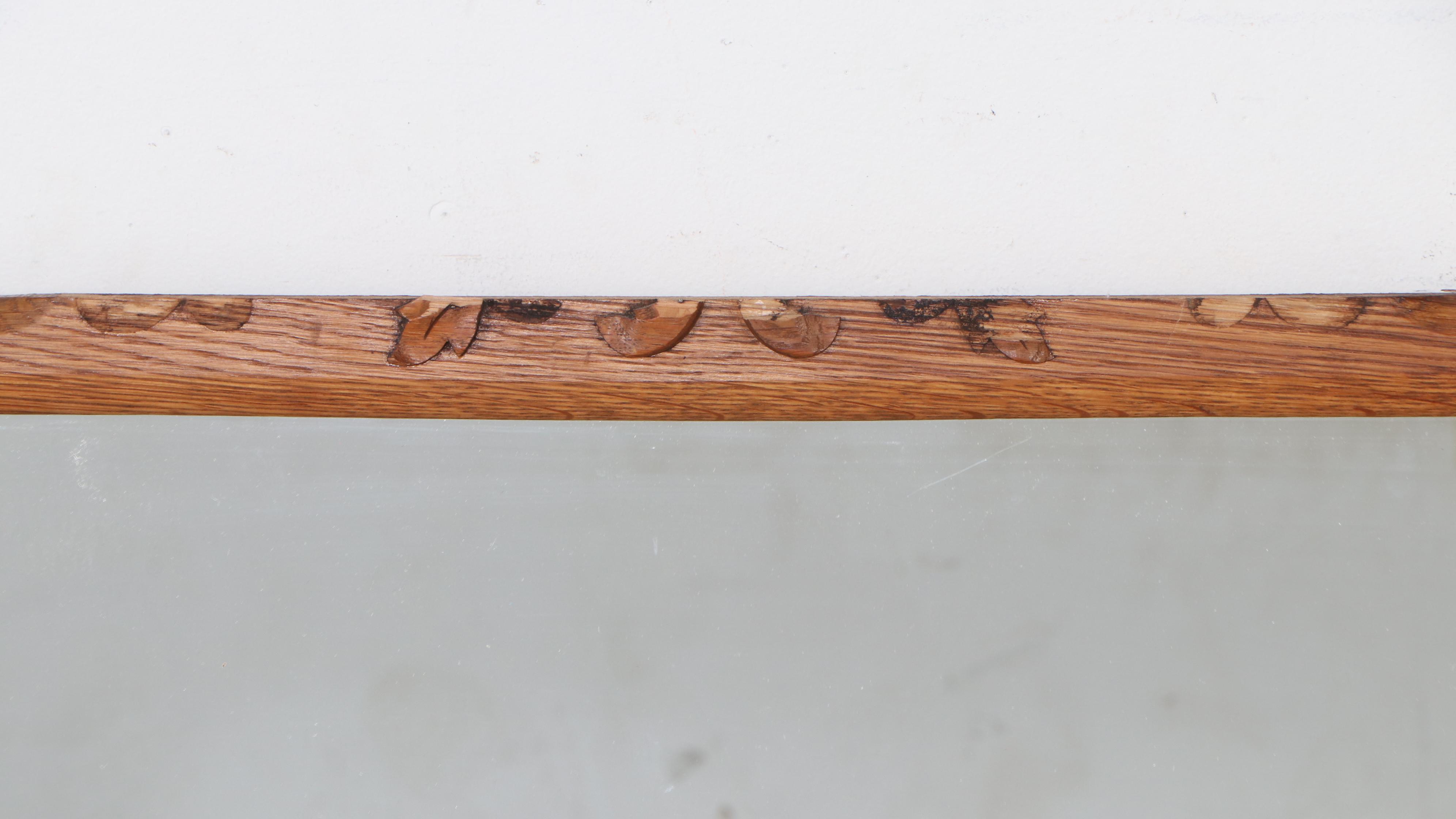 Victorian Oak Dresser with Mirror, Late 19th/Early 20th Century