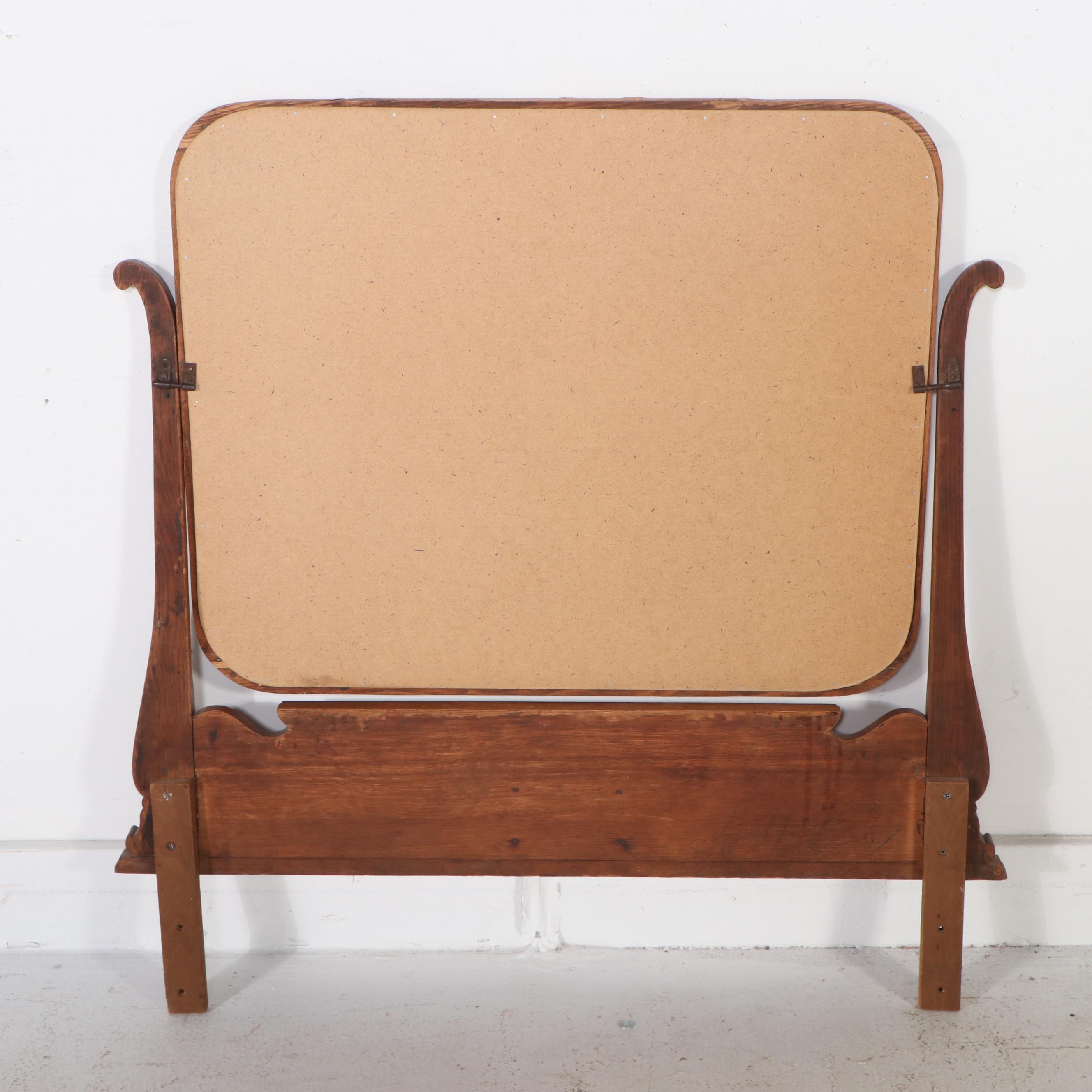 Victorian Oak Dresser with Mirror, Late 19th/Early 20th Century