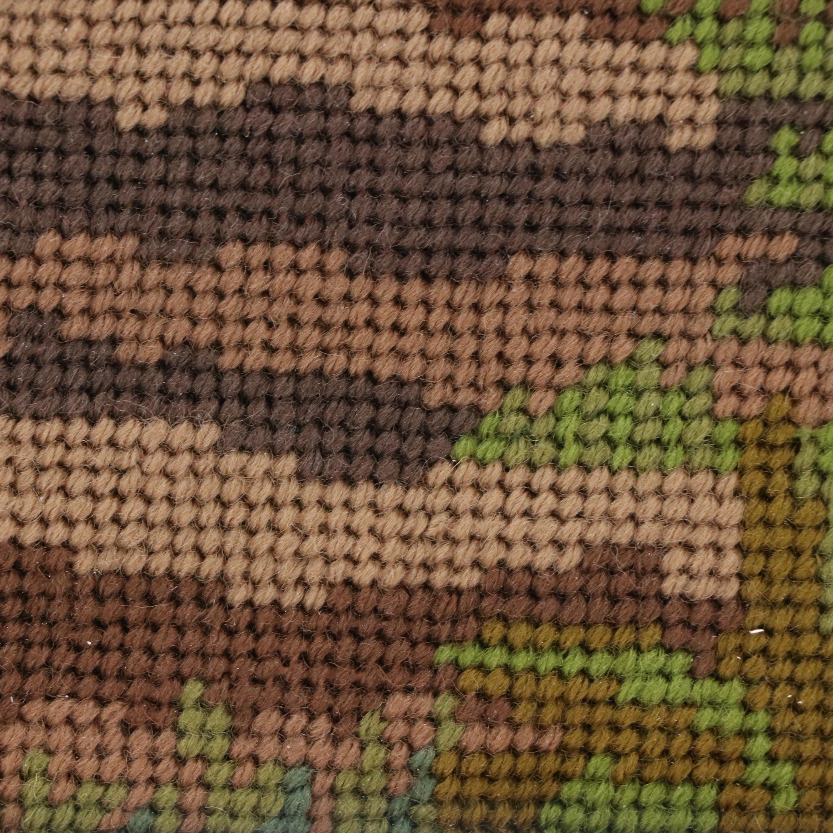 Kathleen Graf Needlepoint "Suffolk Punch and Hound" Design by Elizabeth Bradley