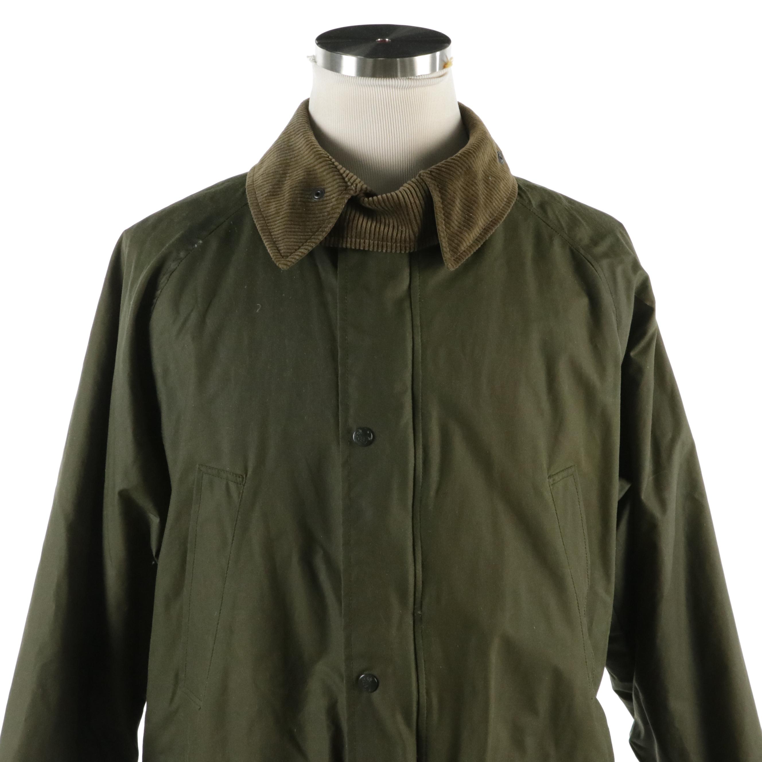 Men's Burberrys Insulated Chore Coat in Waxed Cotton
