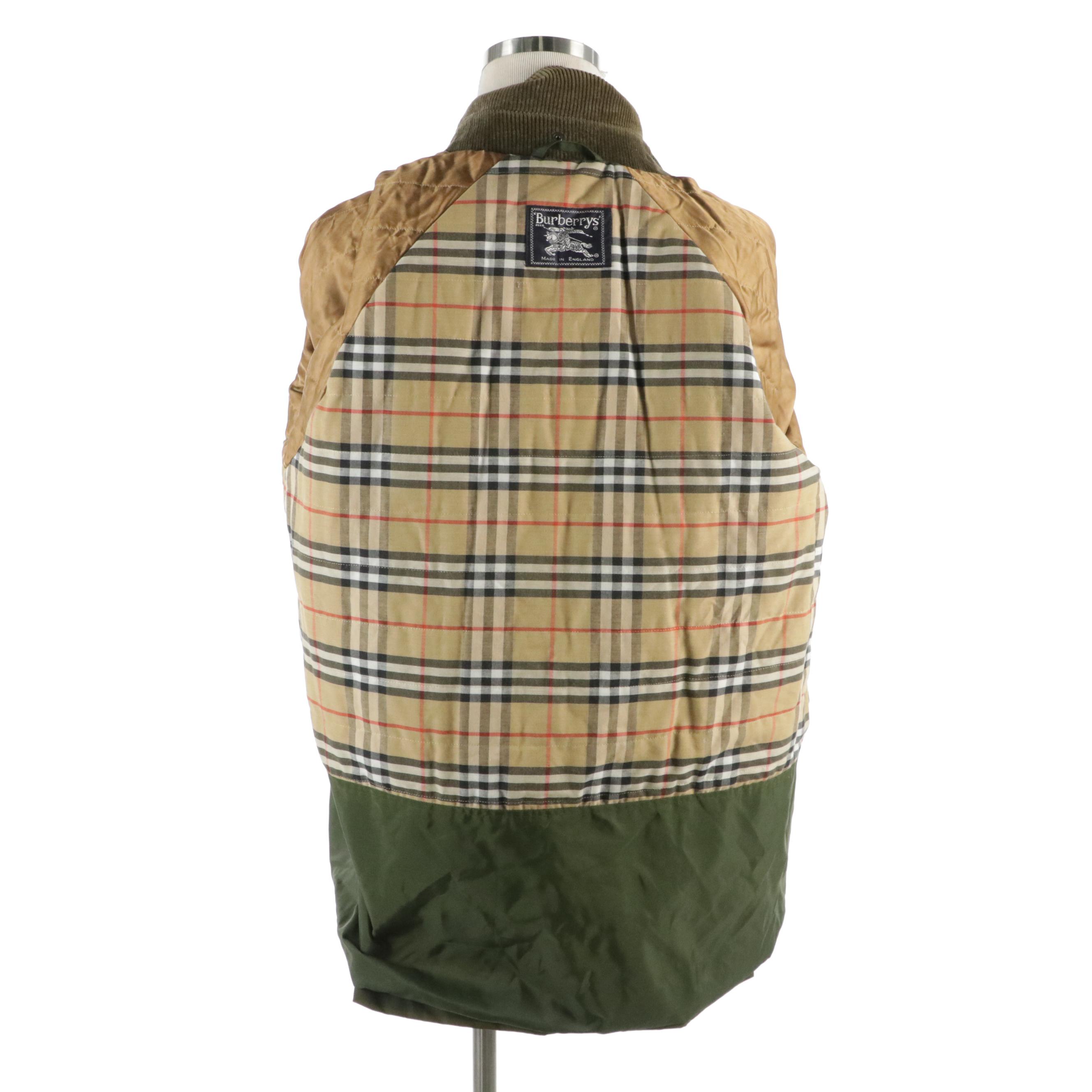 Men's Burberrys Insulated Chore Coat in Waxed Cotton