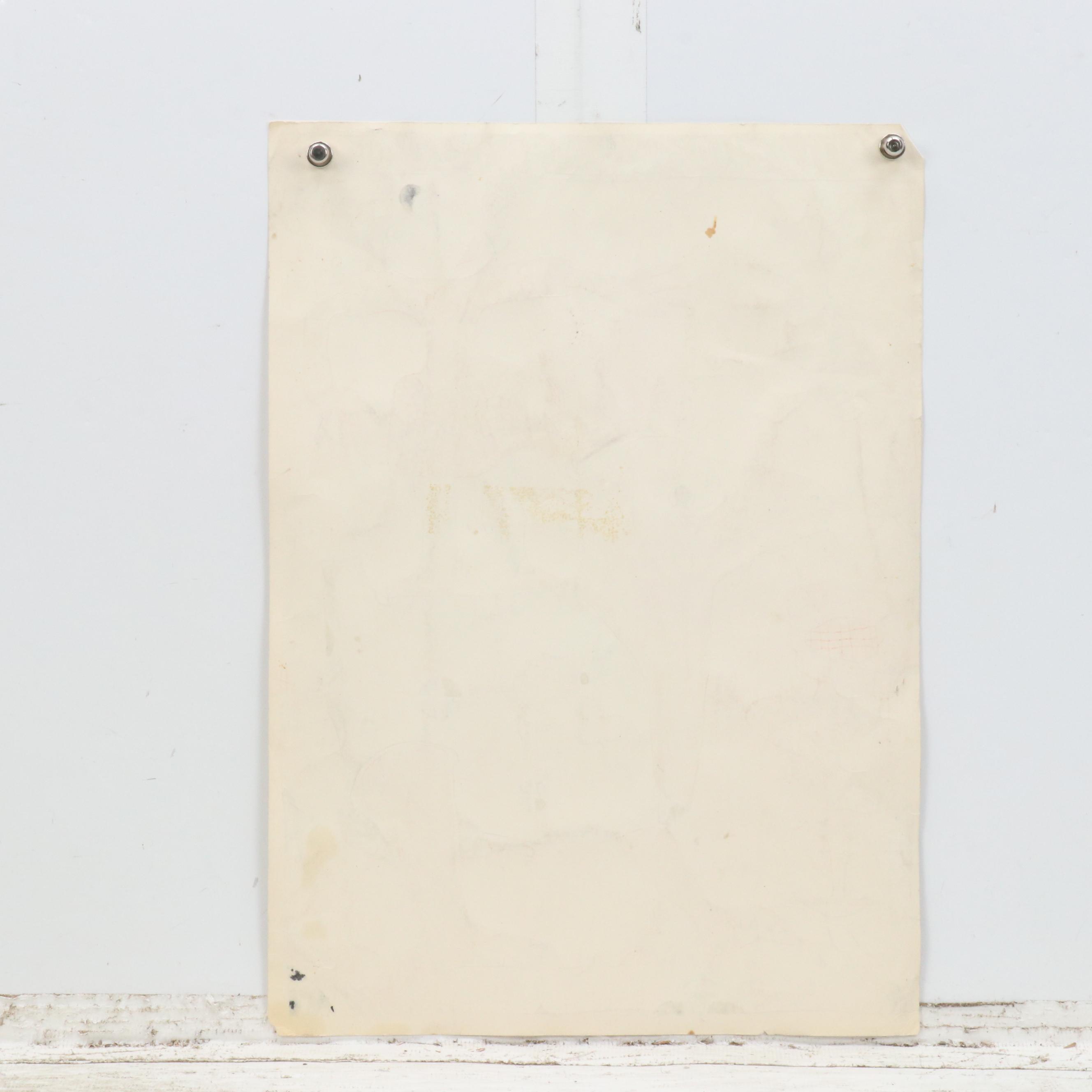 Nikolay Kuk Mixed Media Figural Surrealist Illustration, 1998