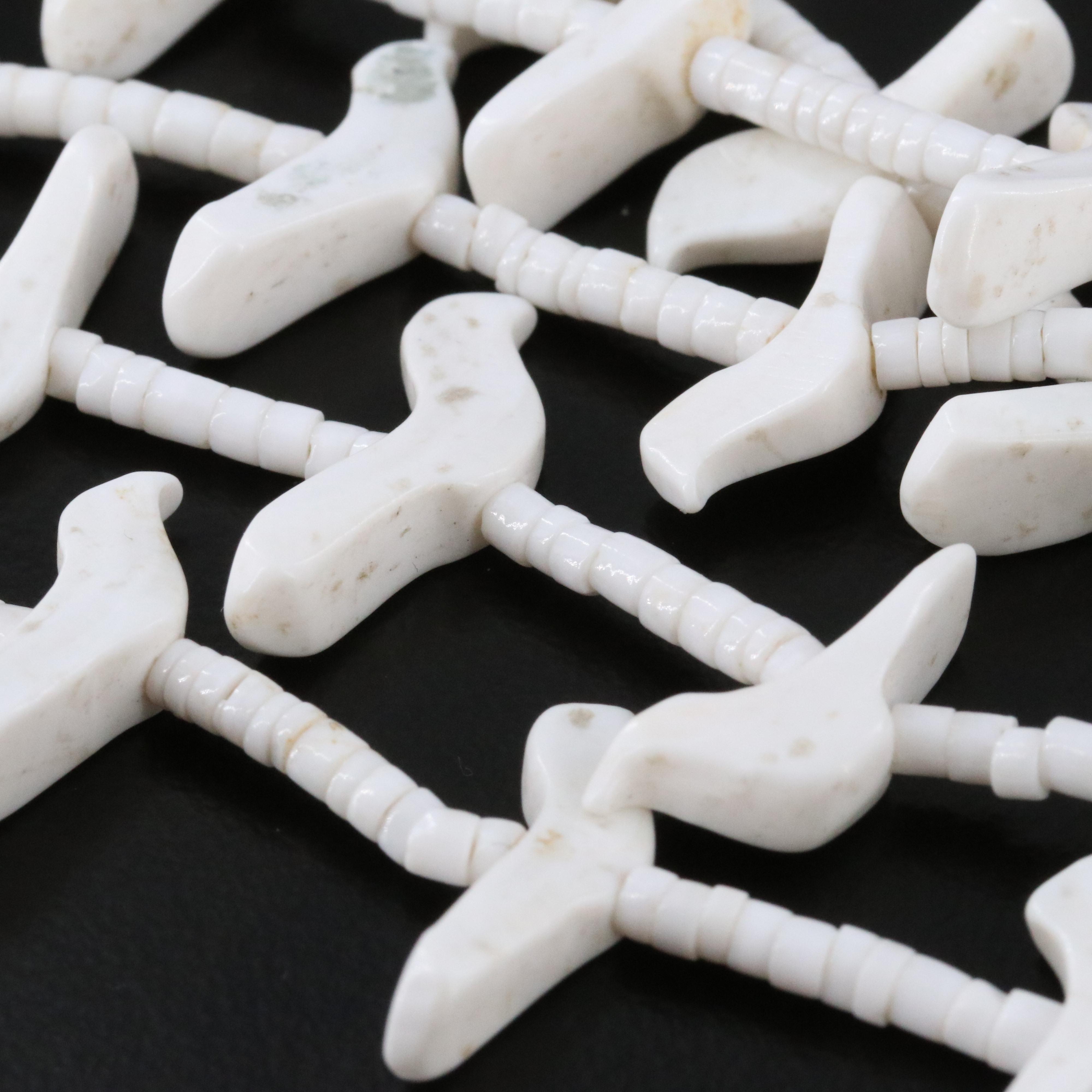 White Shell Bird Fetish Necklace