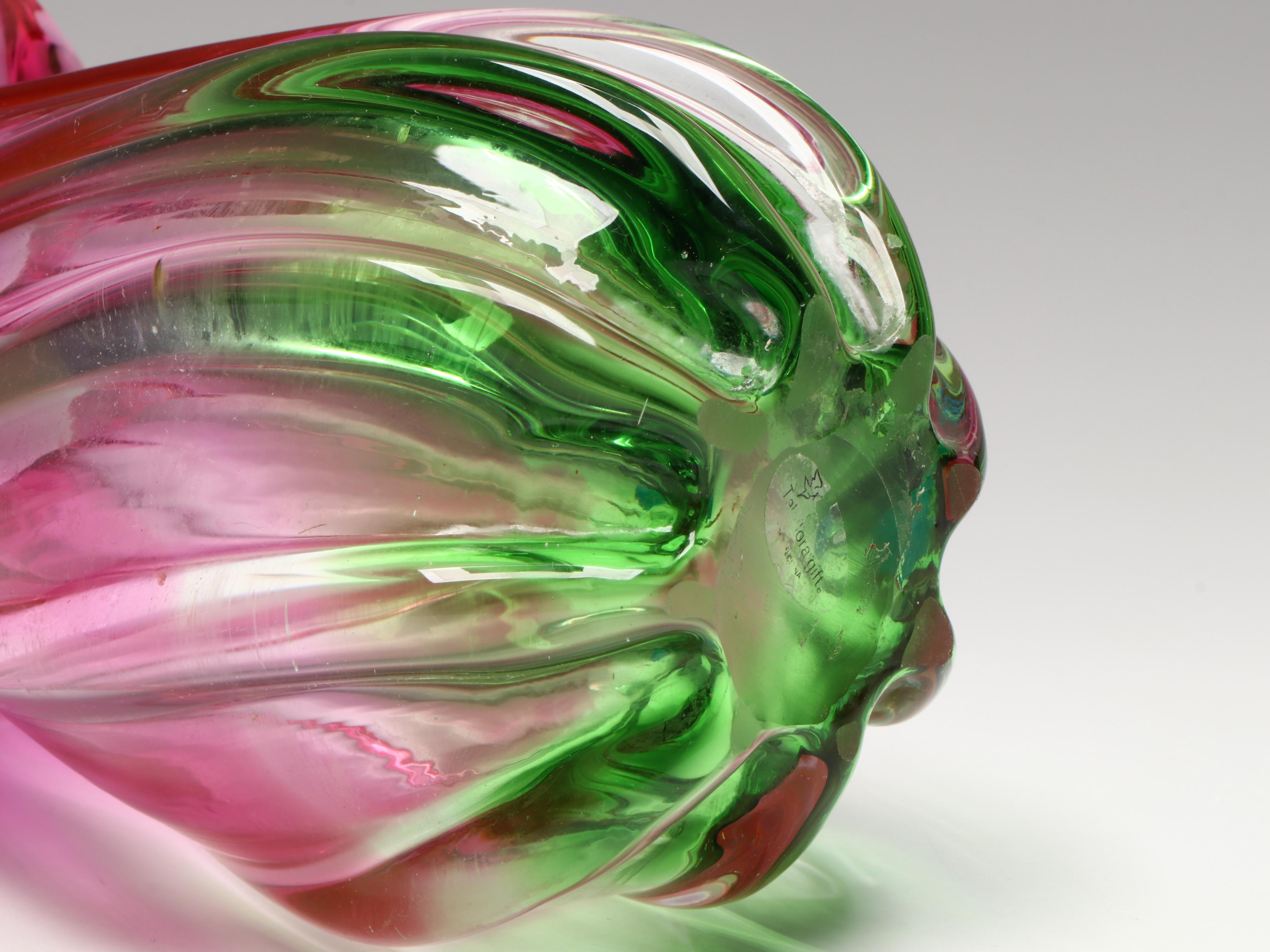 Blown Glass Floral Form Vases