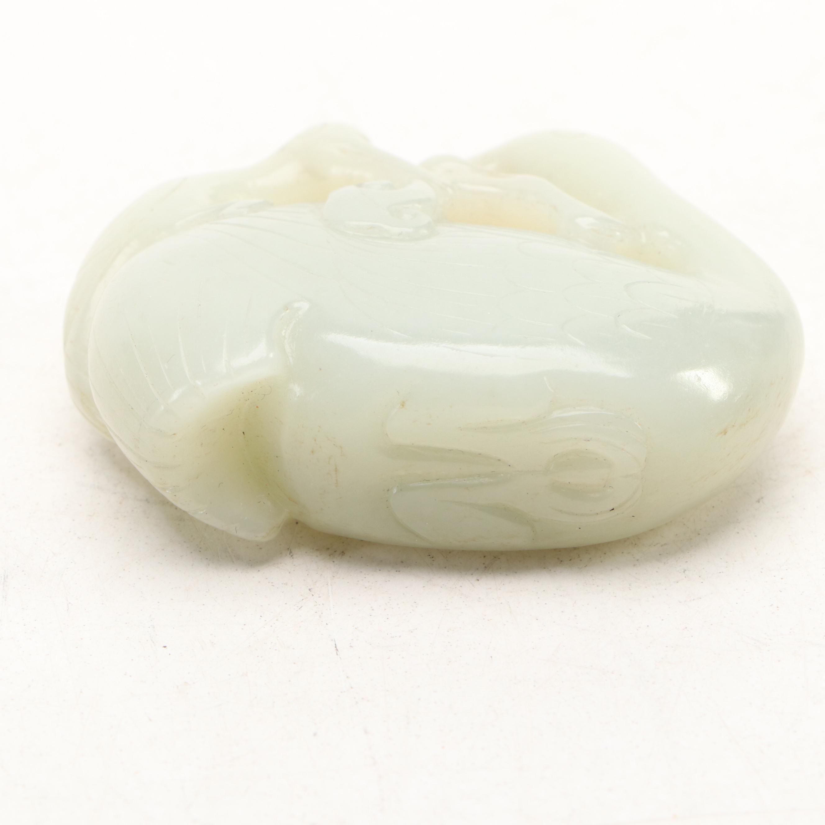 Chinese Carved Serpentine Bird