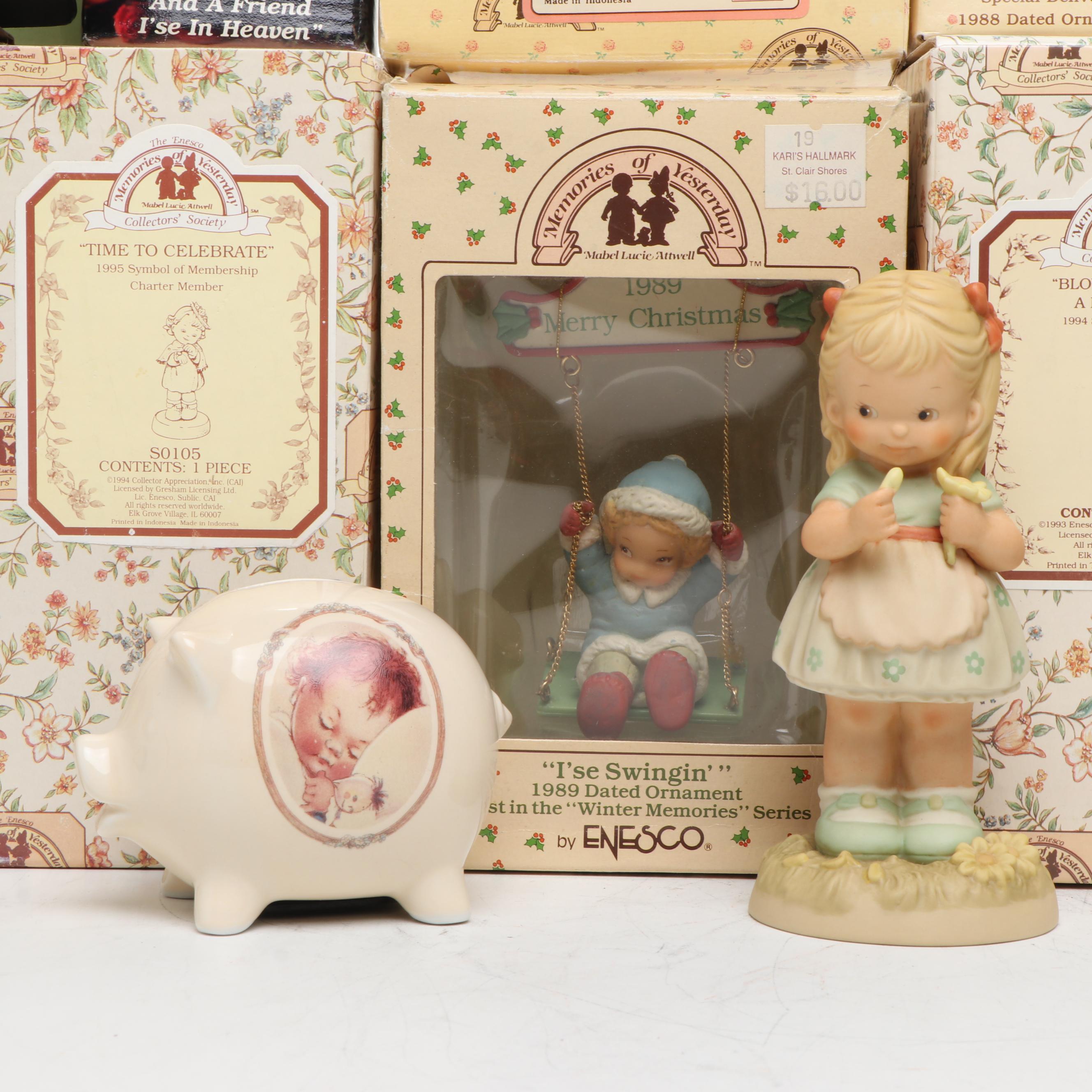 Precious Moments and Memories of Yesterday Assorted Figurines and Other Décor
