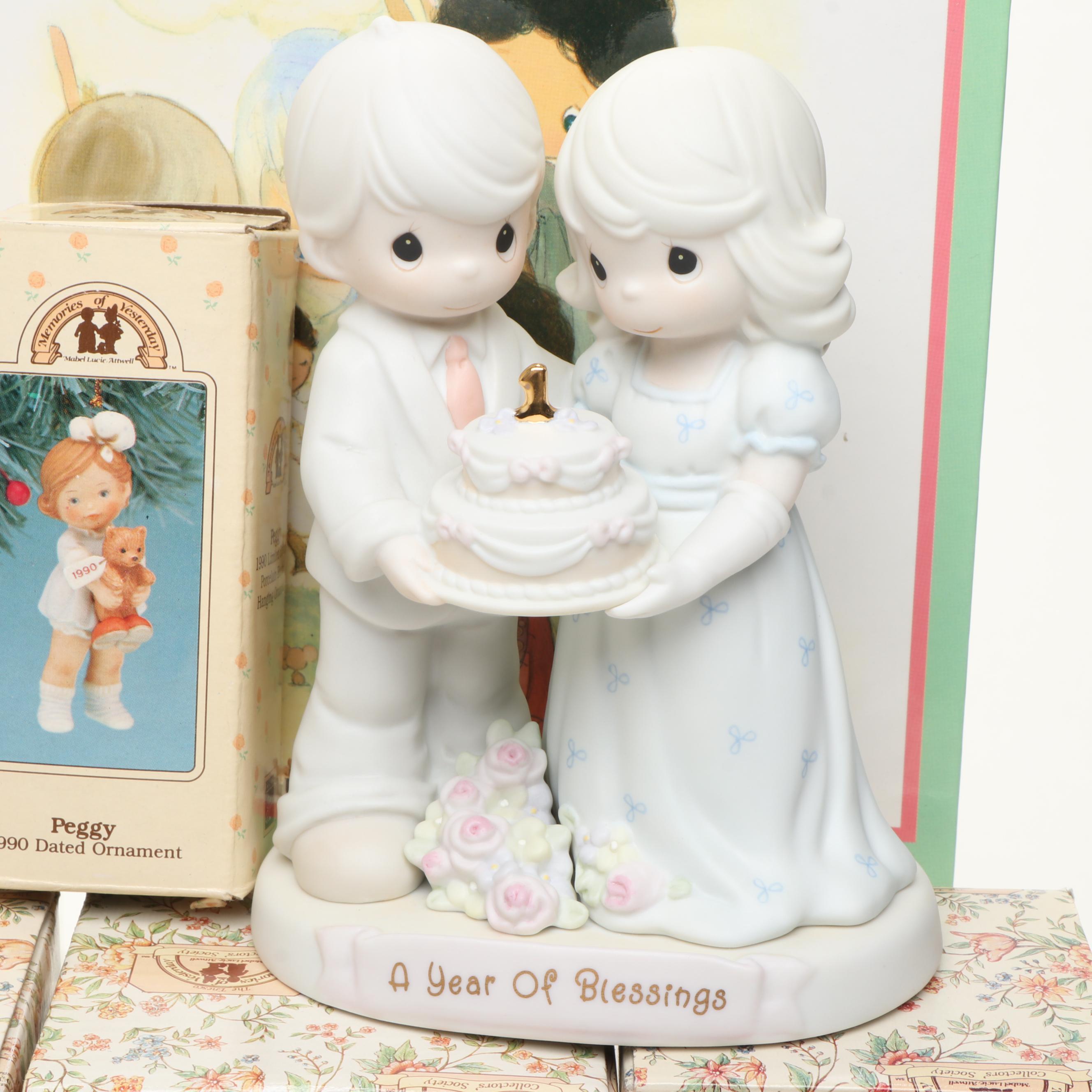 Precious Moments and Memories of Yesterday Assorted Figurines and Other Décor