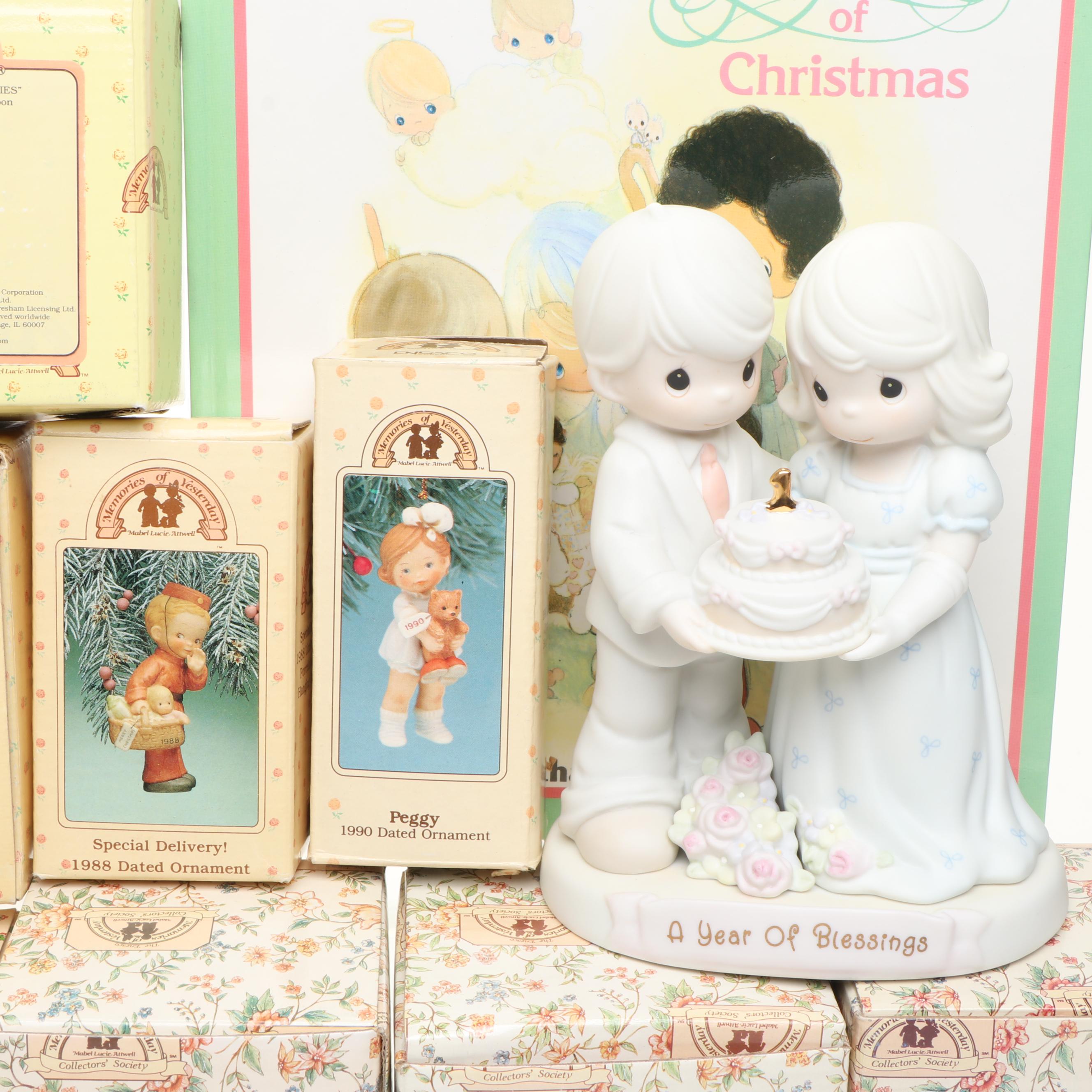 Precious Moments and Memories of Yesterday Assorted Figurines and Other Décor
