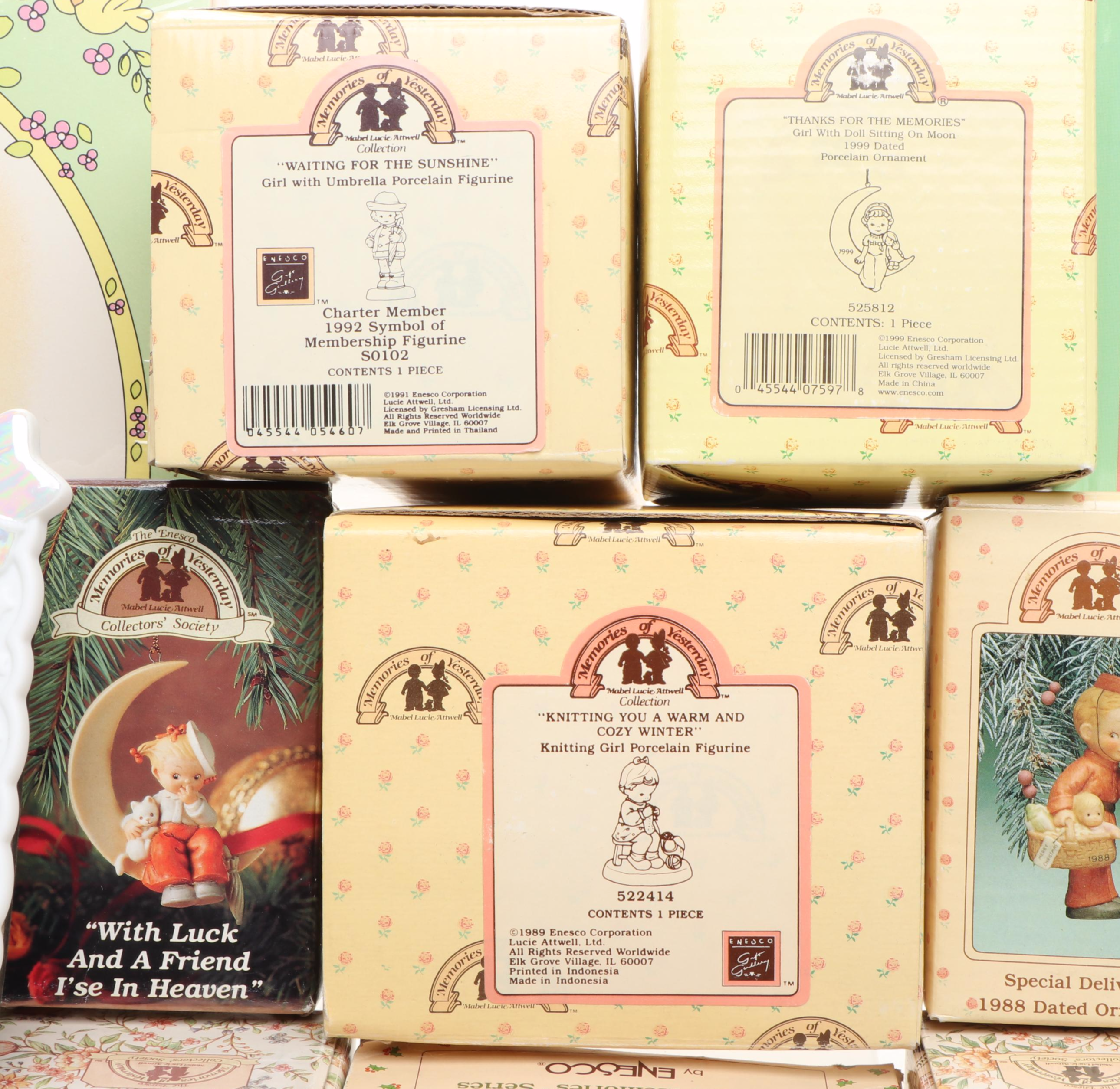 Precious Moments and Memories of Yesterday Assorted Figurines and Other Décor