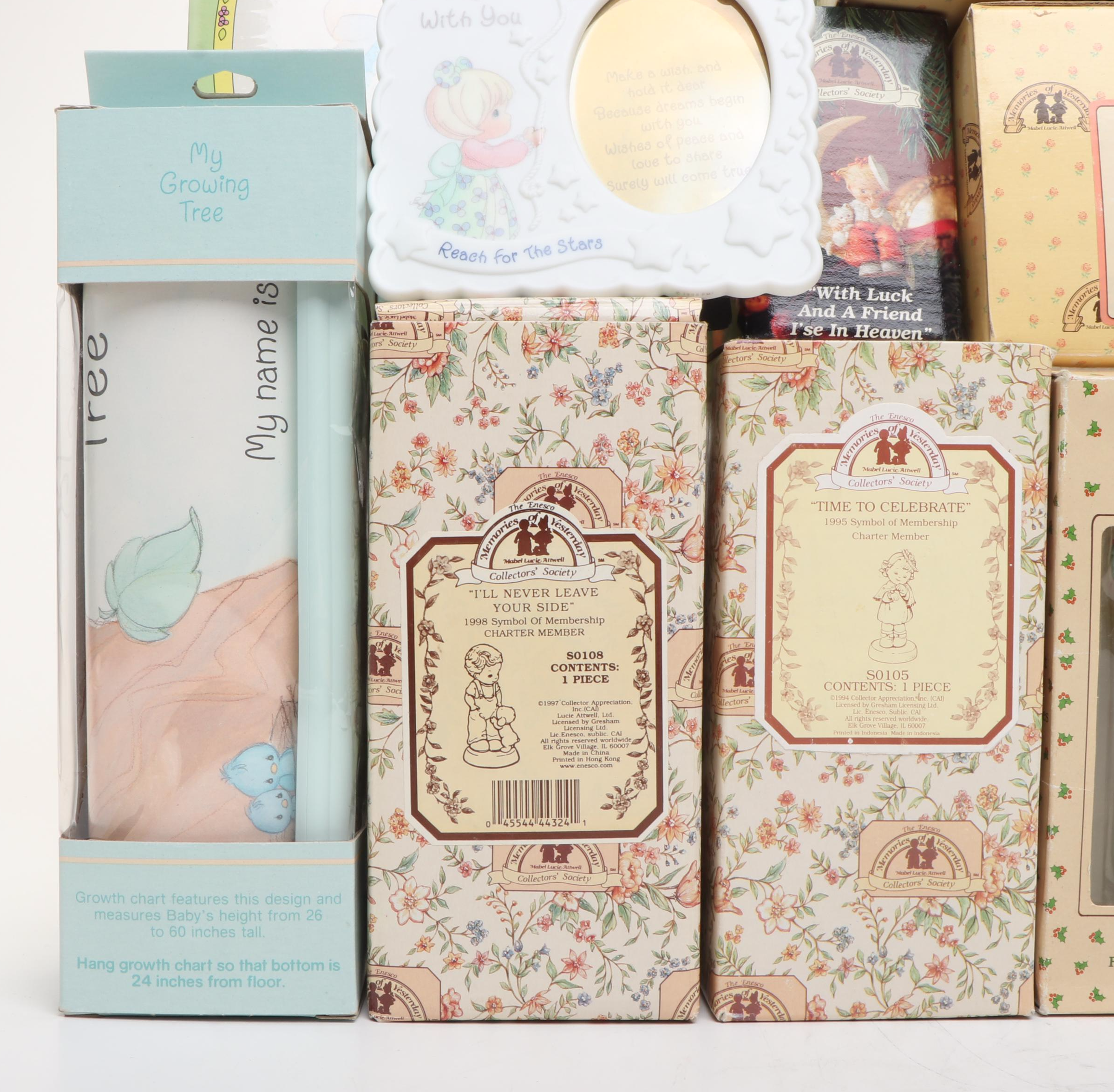 Precious Moments and Memories of Yesterday Assorted Figurines and Other Décor