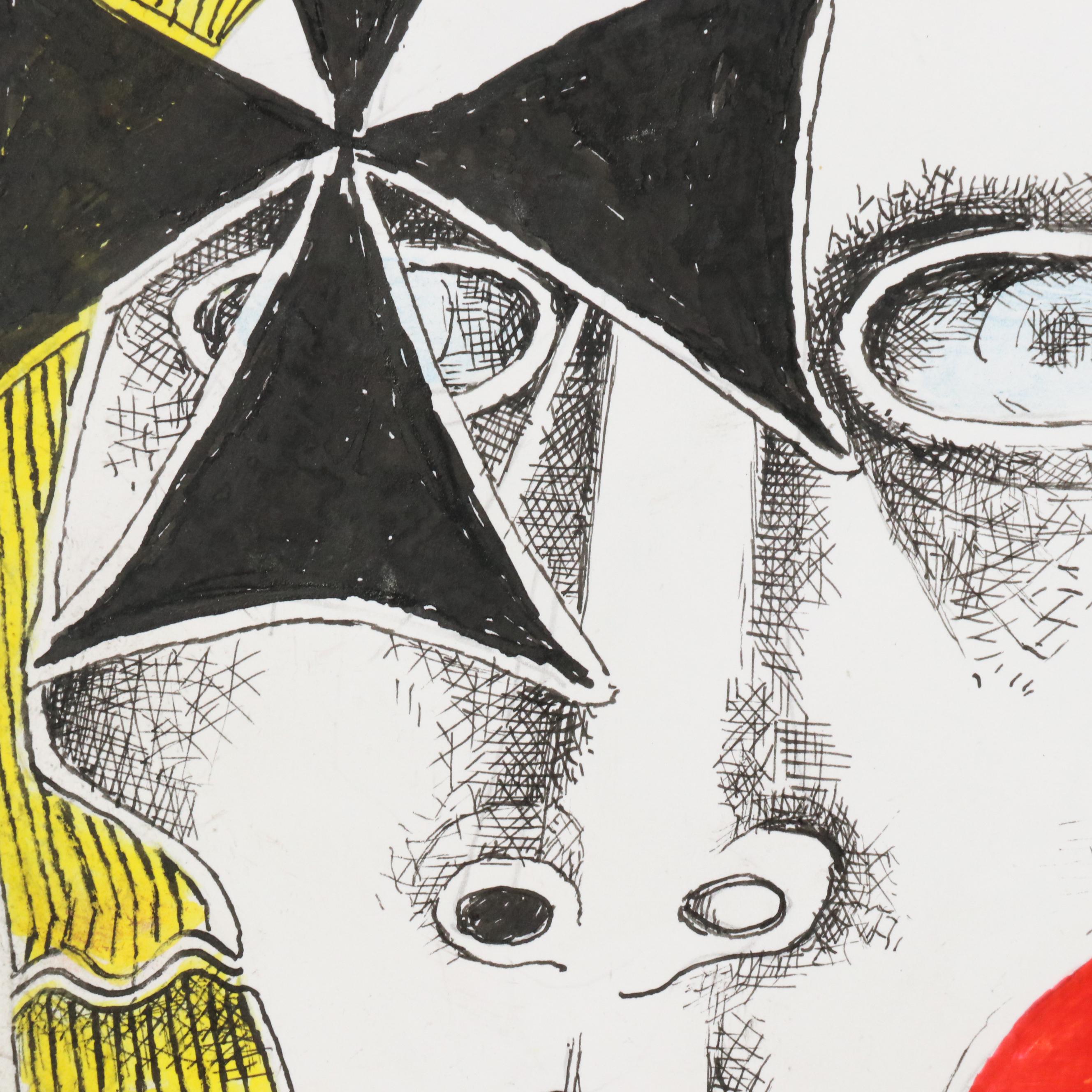 Nikolay "Kuk" Manuylov Mixed Media Figural Surrealist Illustration, 2013