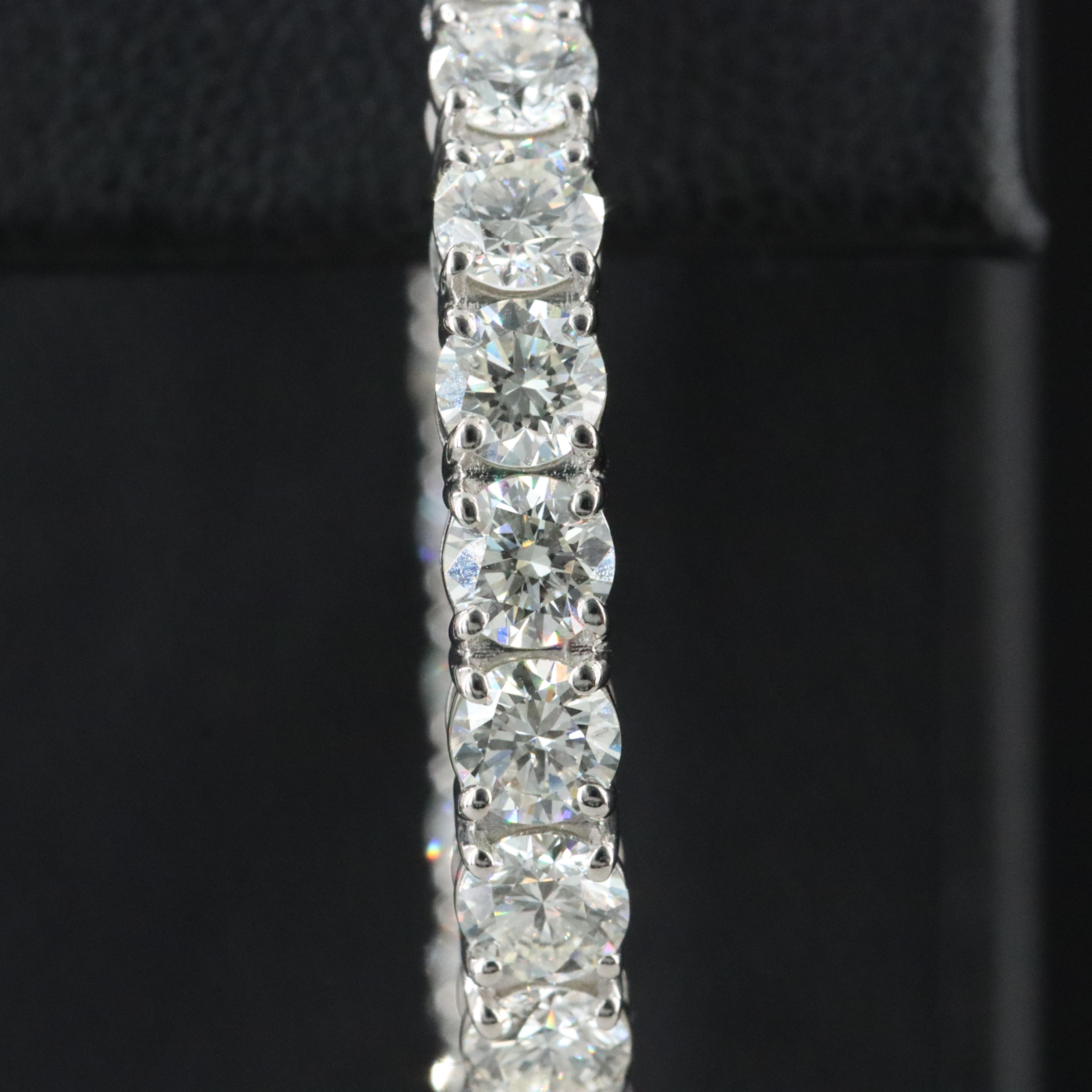 Platinum 6.42 CTW Diamond Inside Out Hoop Earrings