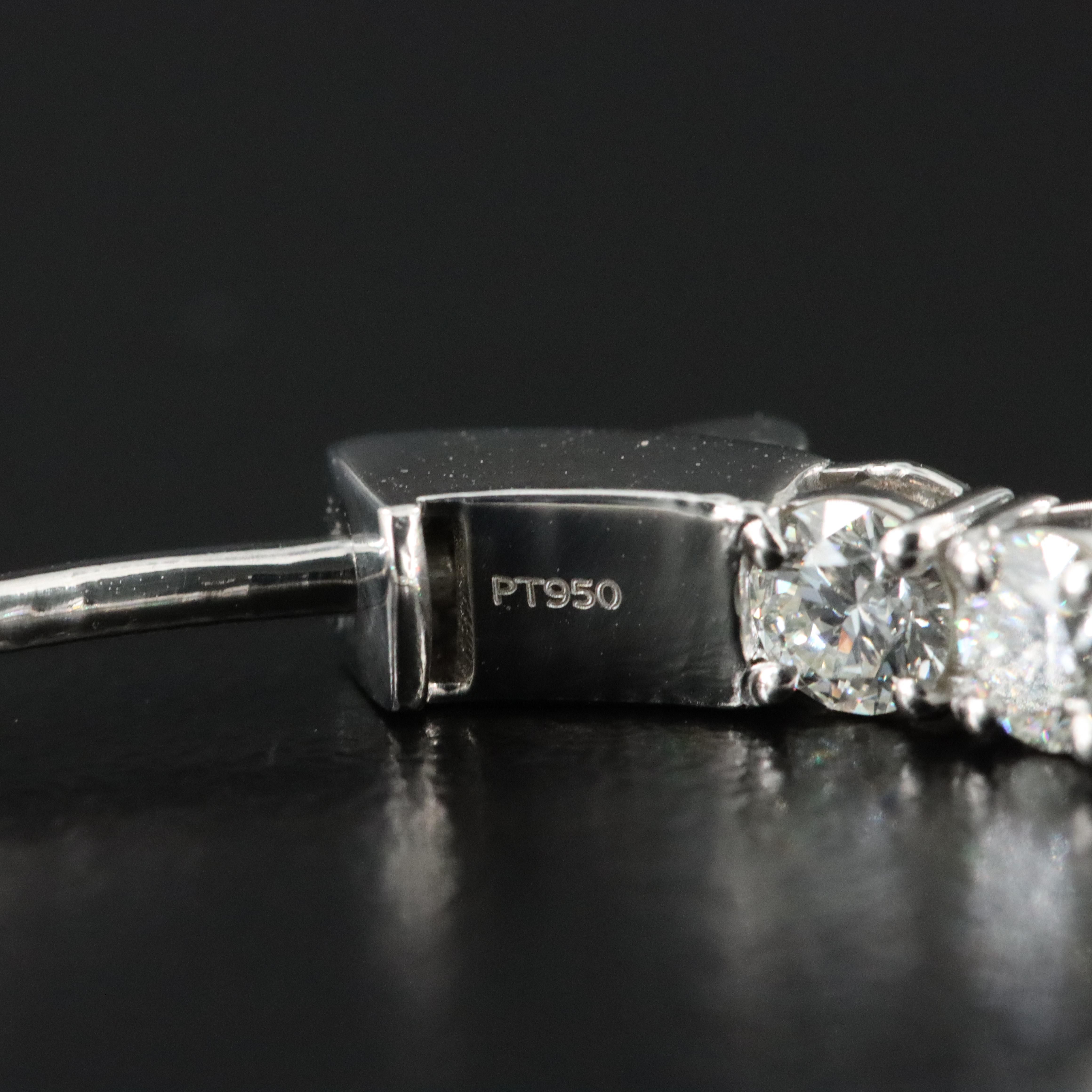 Platinum 6.42 CTW Diamond Inside Out Hoop Earrings