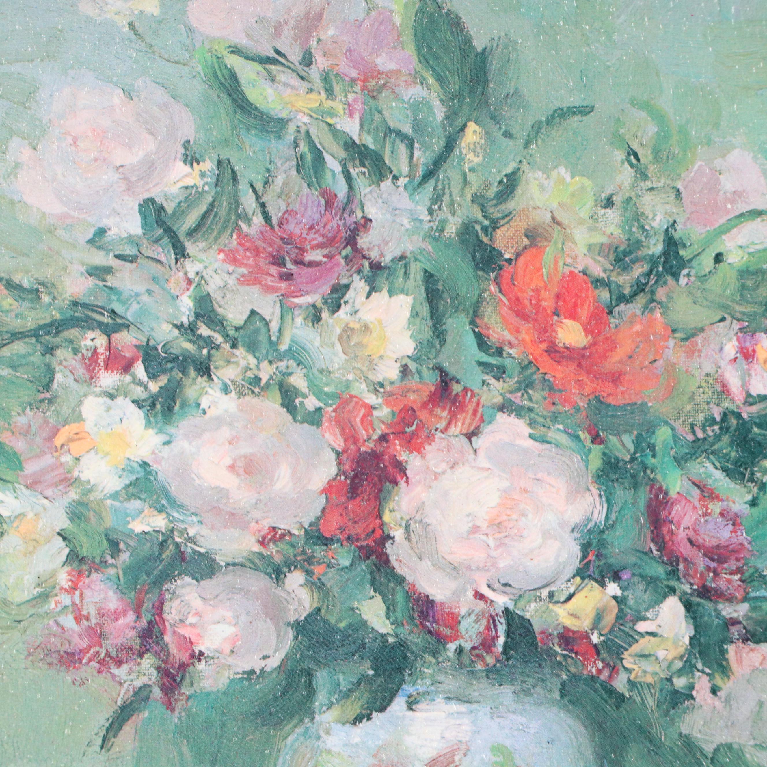 Floral Still Life Offset Lithograph After Marcel Dyf