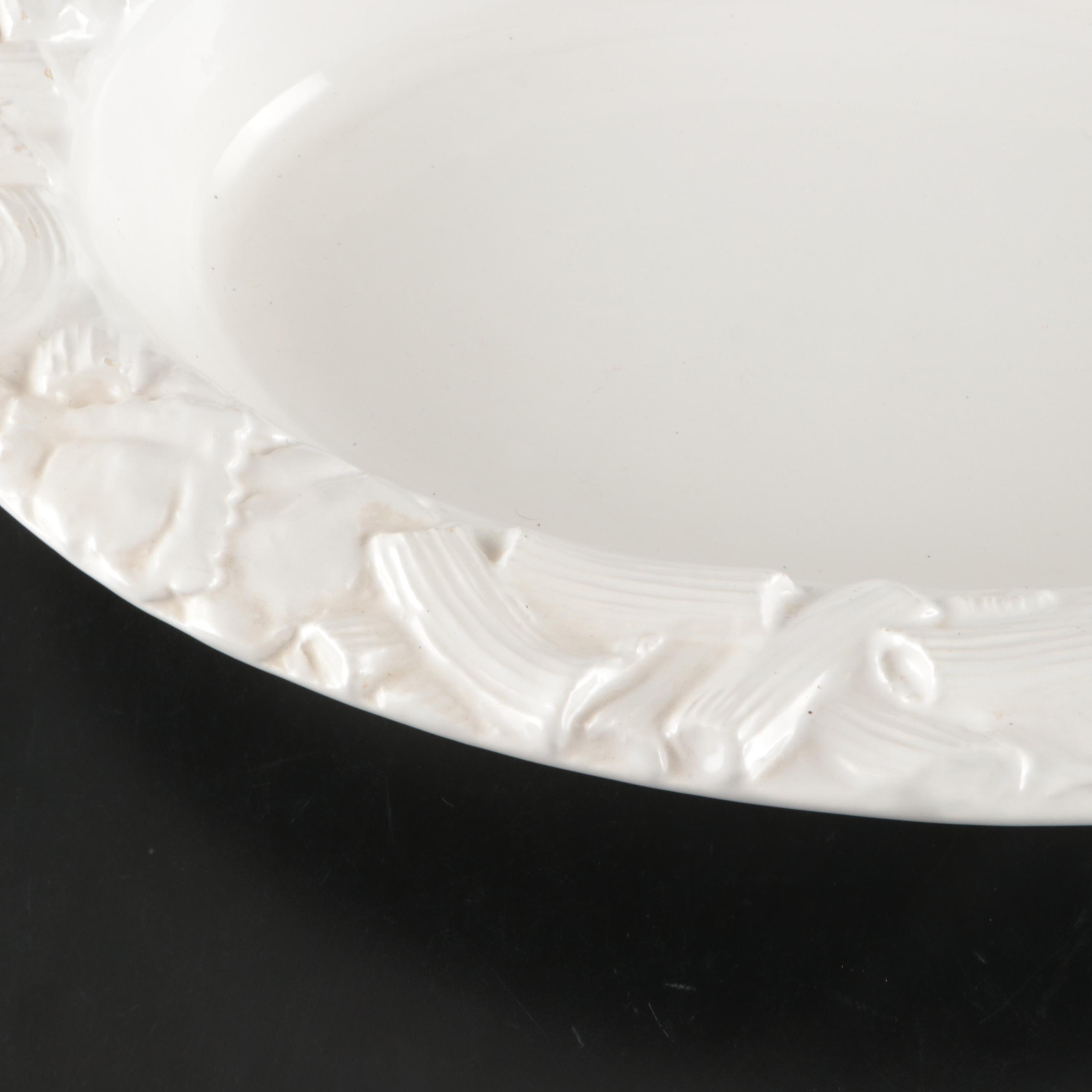 Antica Fornace with Other White Glazed Ceramic Serving Bowls and Platter