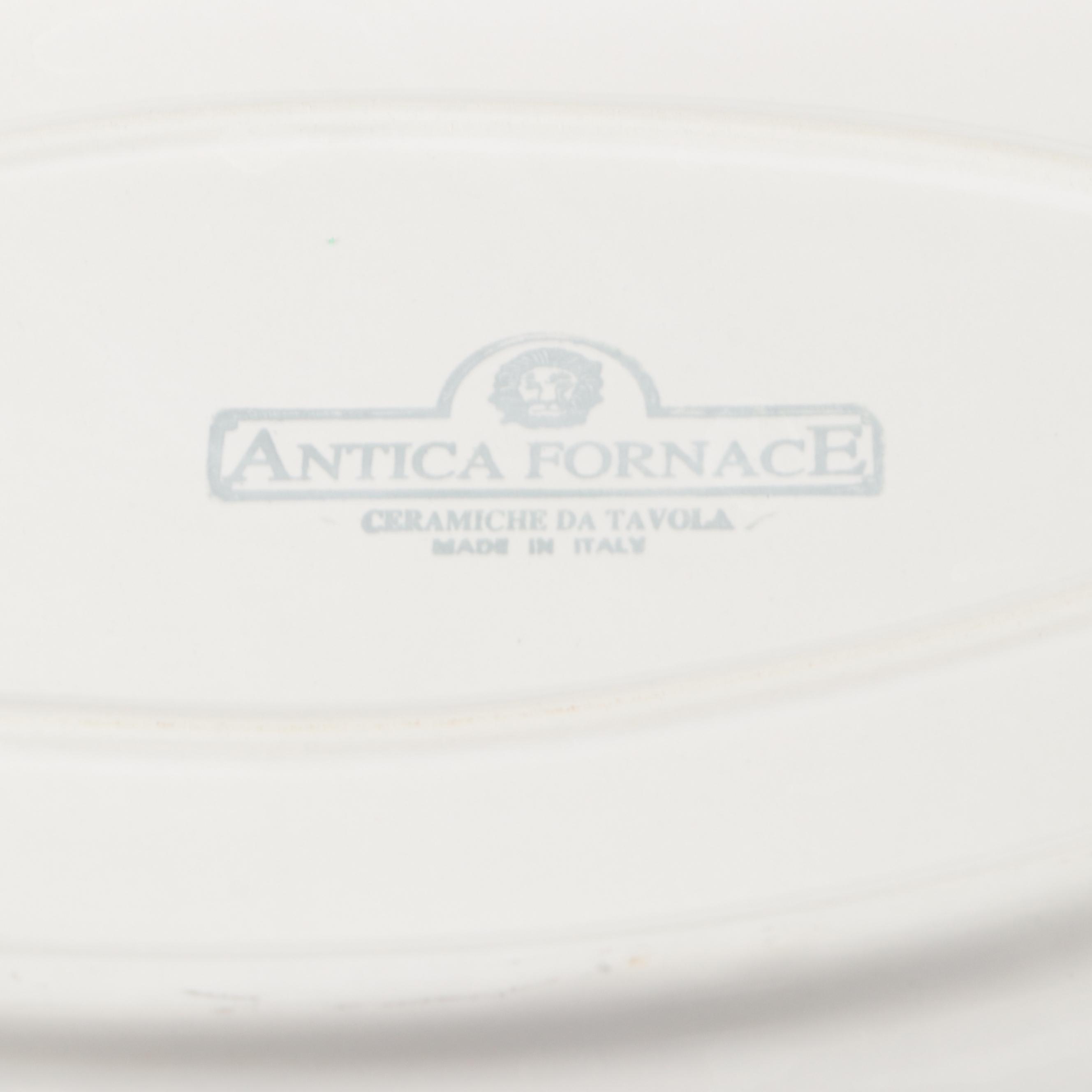 Antica Fornace with Other White Glazed Ceramic Serving Bowls and Platter