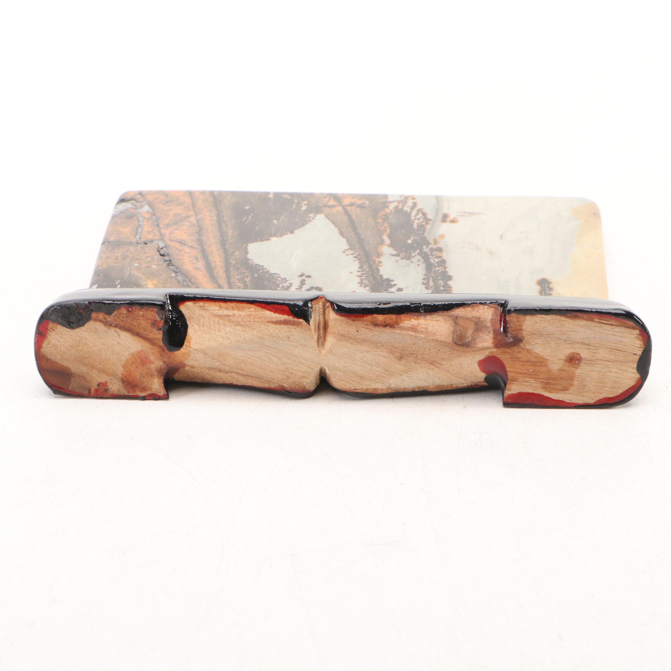 Chinese Yan Calligraphy Ink Stones with Jasper Painting Stone