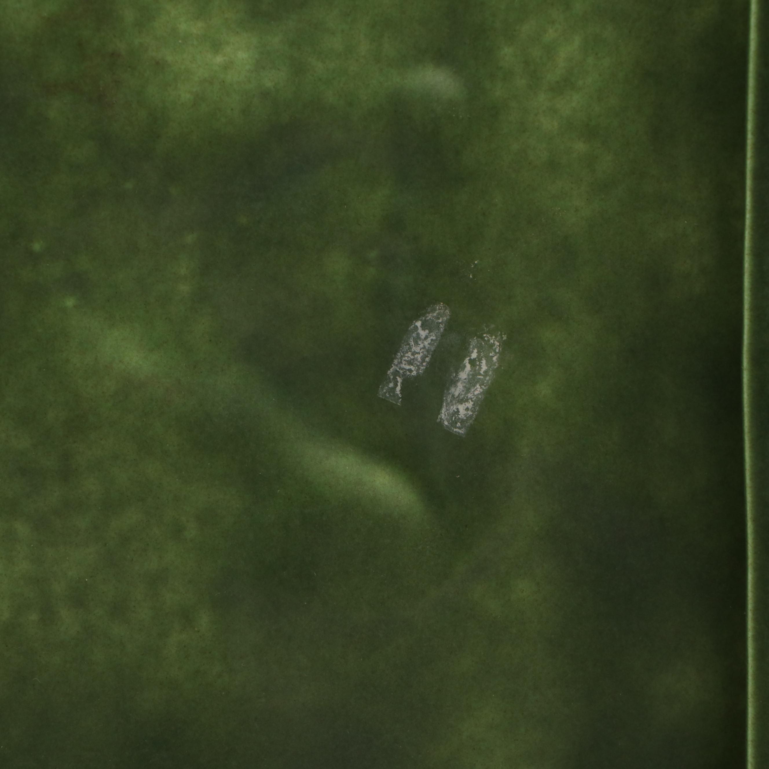 Jaru Pottery Mid Century Modern Etruscan Style Turquoise and Green Ashtray