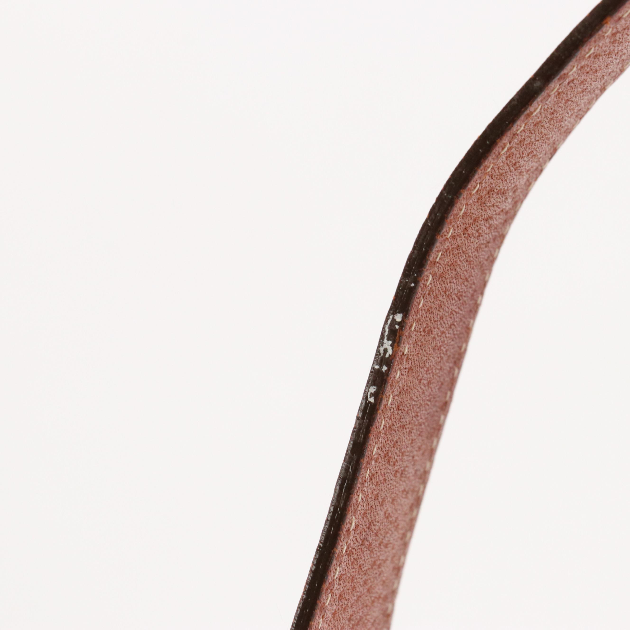 Balenciaga Vintage Zippered Shoulder Bag in Woven Hemp and Brown Leather Trim