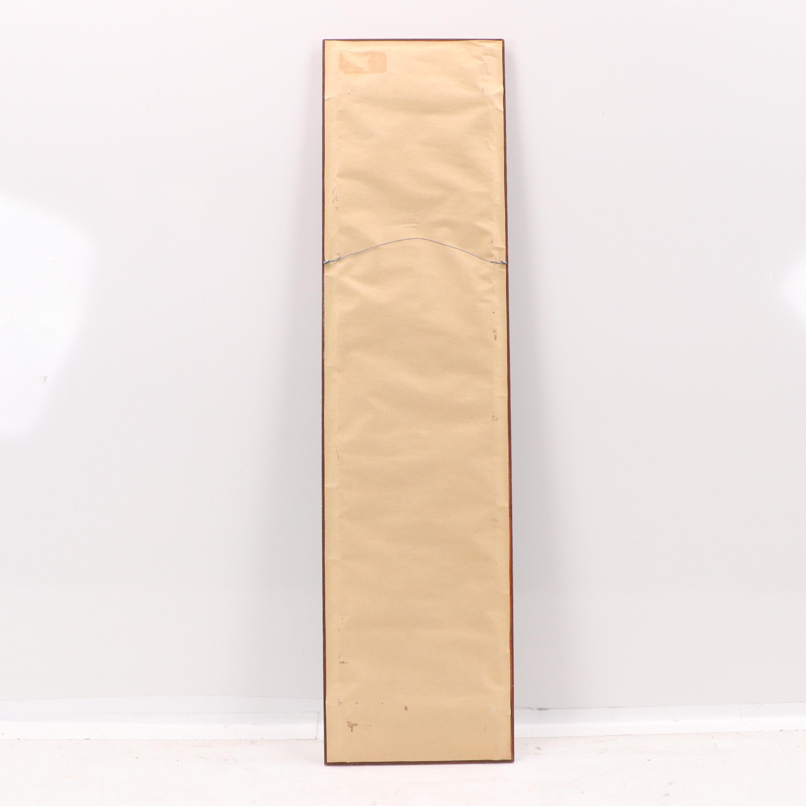 Kathleen Graf Needlpoint Bird and Blossom Bell Pull Panel in Frame