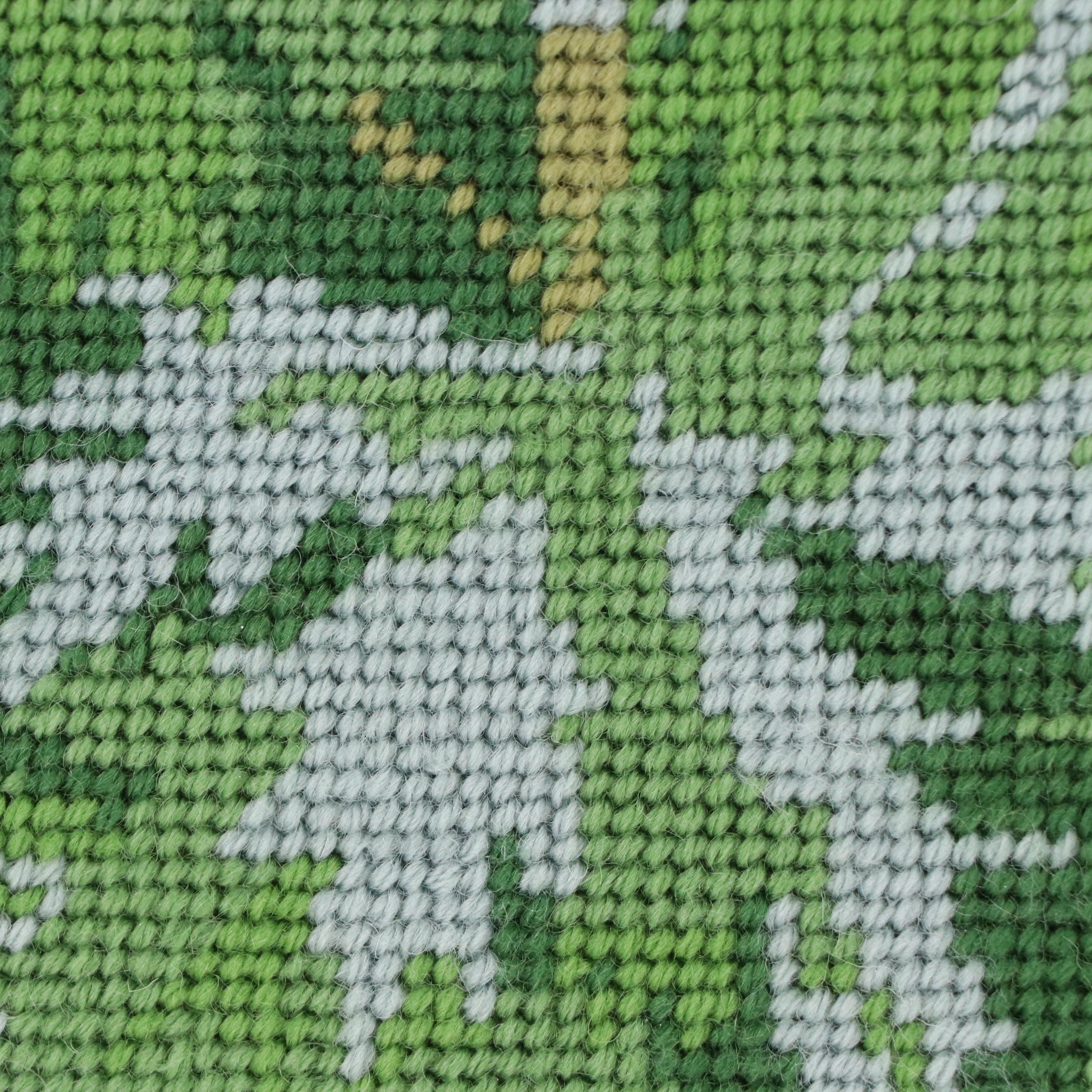 Kathleen Graf Needlepoint Panel "Delphiniums" Design by Ann Blockley for Ehrmann