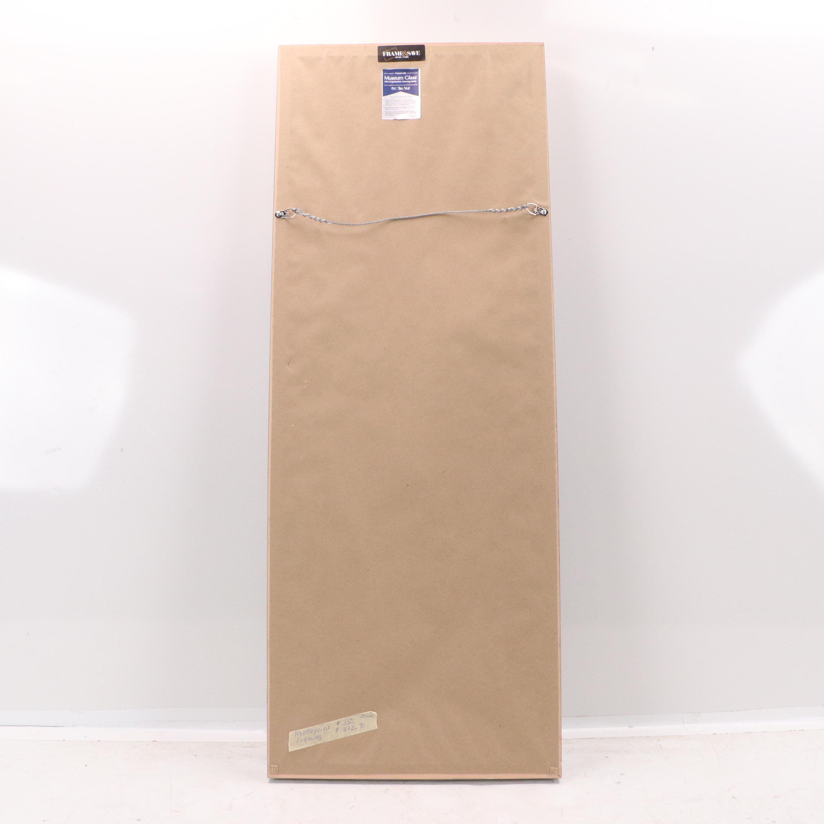 Kathleen Graf Needlepoint Panel "Delphiniums" Design by Ann Blockley for Ehrmann