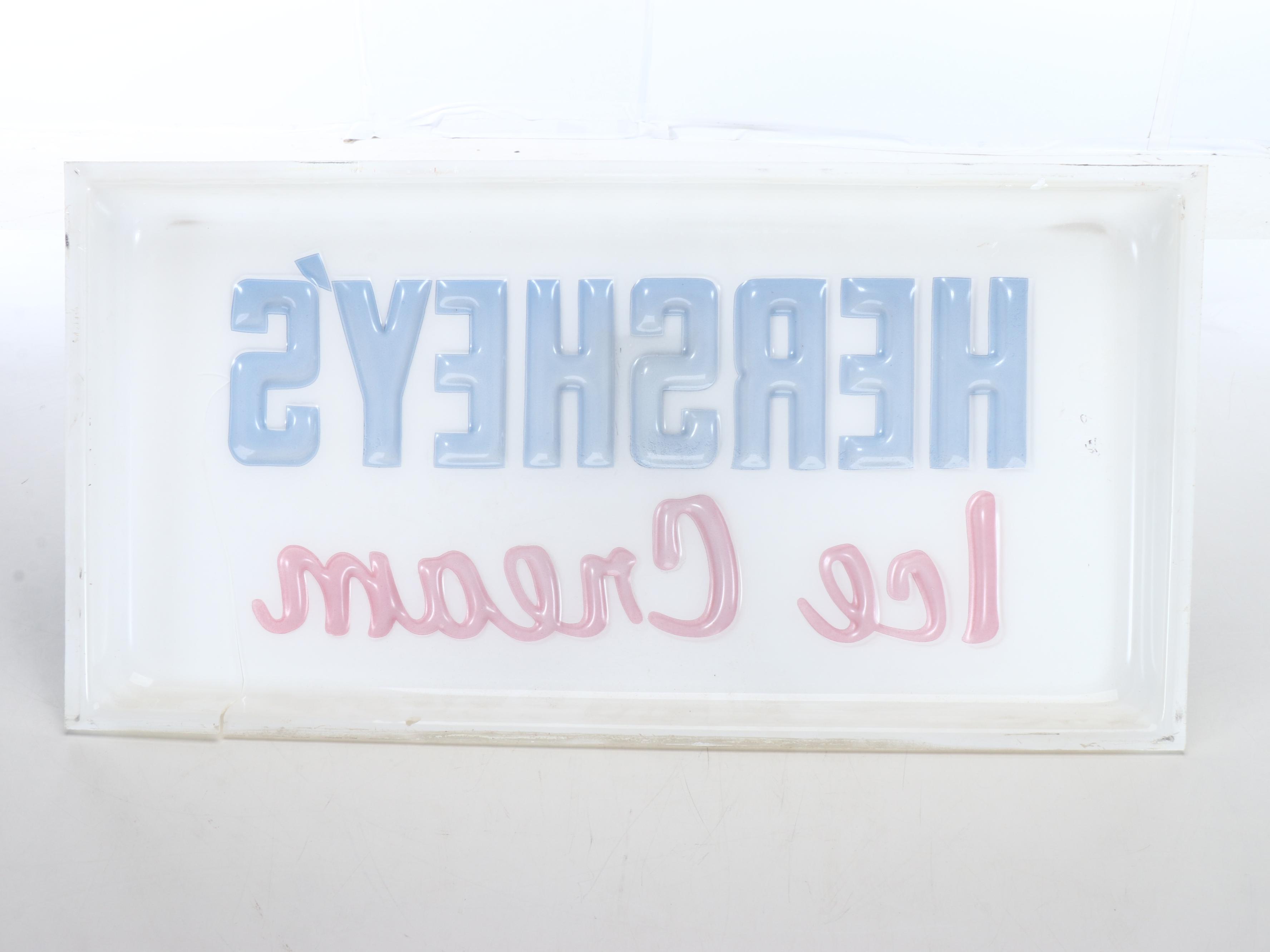 Hershey's Ice Cream Plastic Sign with Other Metal Advertising Signs