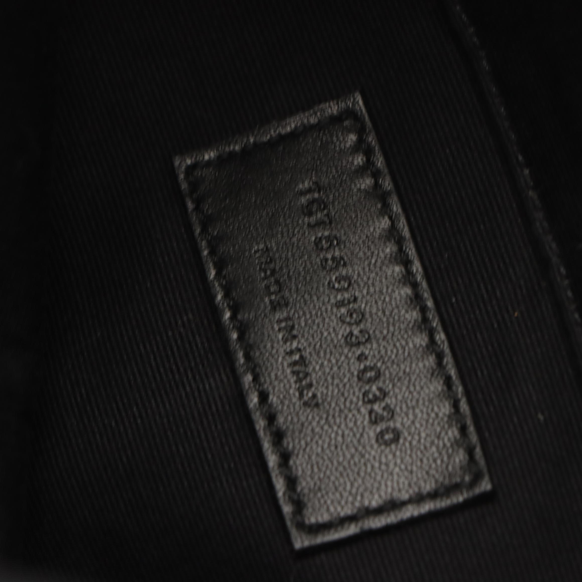 Saint Laurent YSL Large Wristlet Clutch in Chevron Quilted Black Calfskin