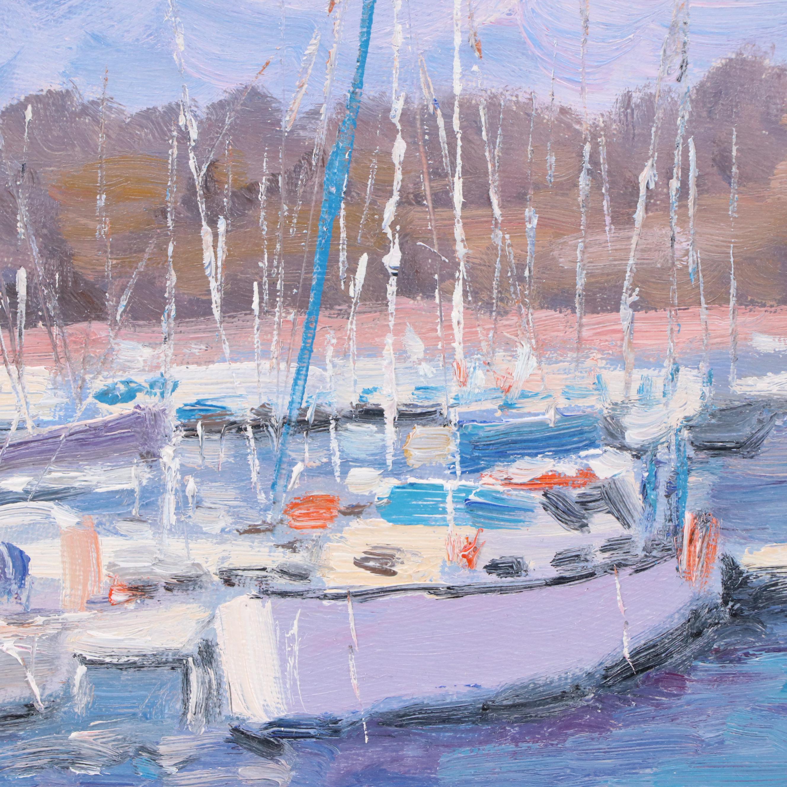 Sean Wu Harbor Oil Painting