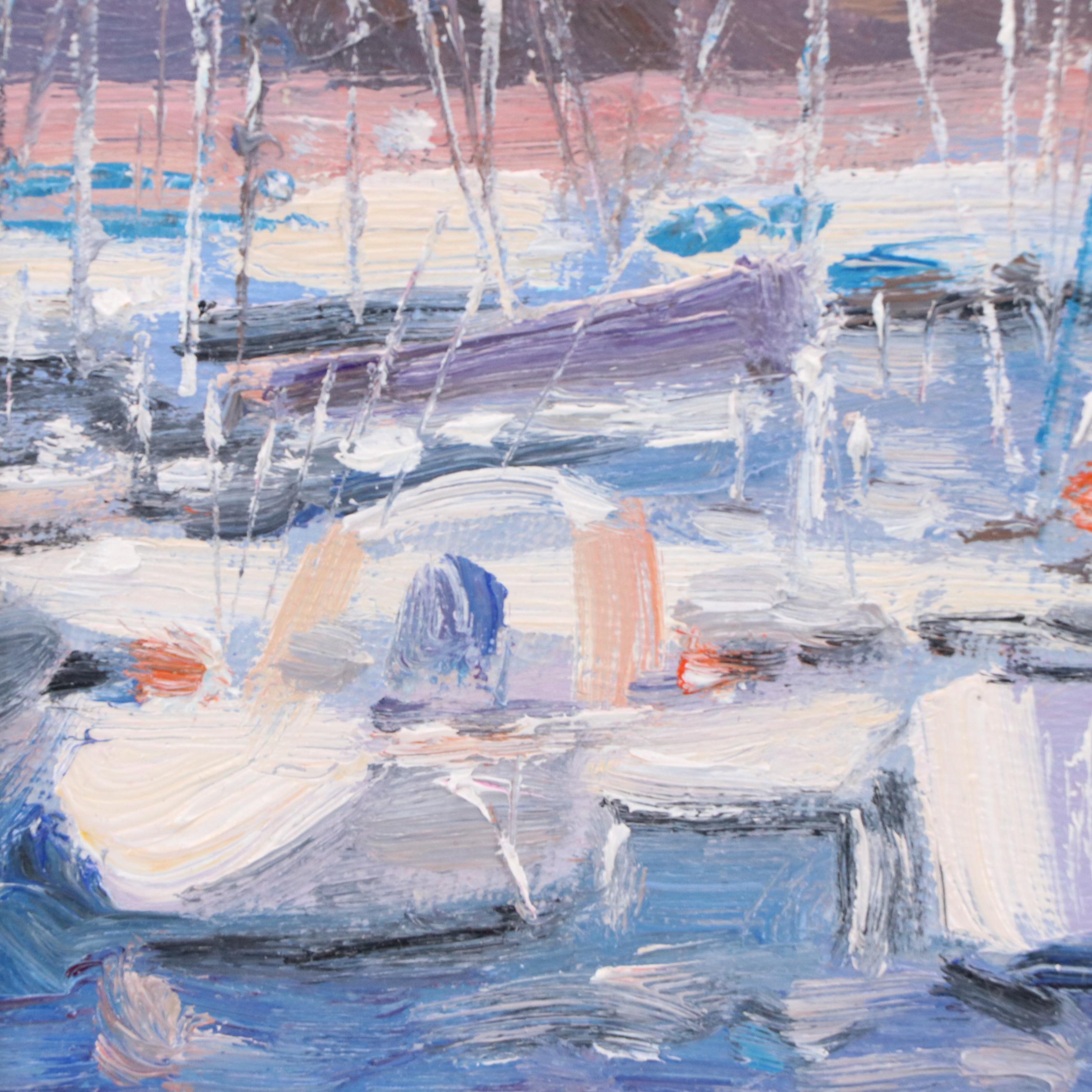 Sean Wu Harbor Oil Painting