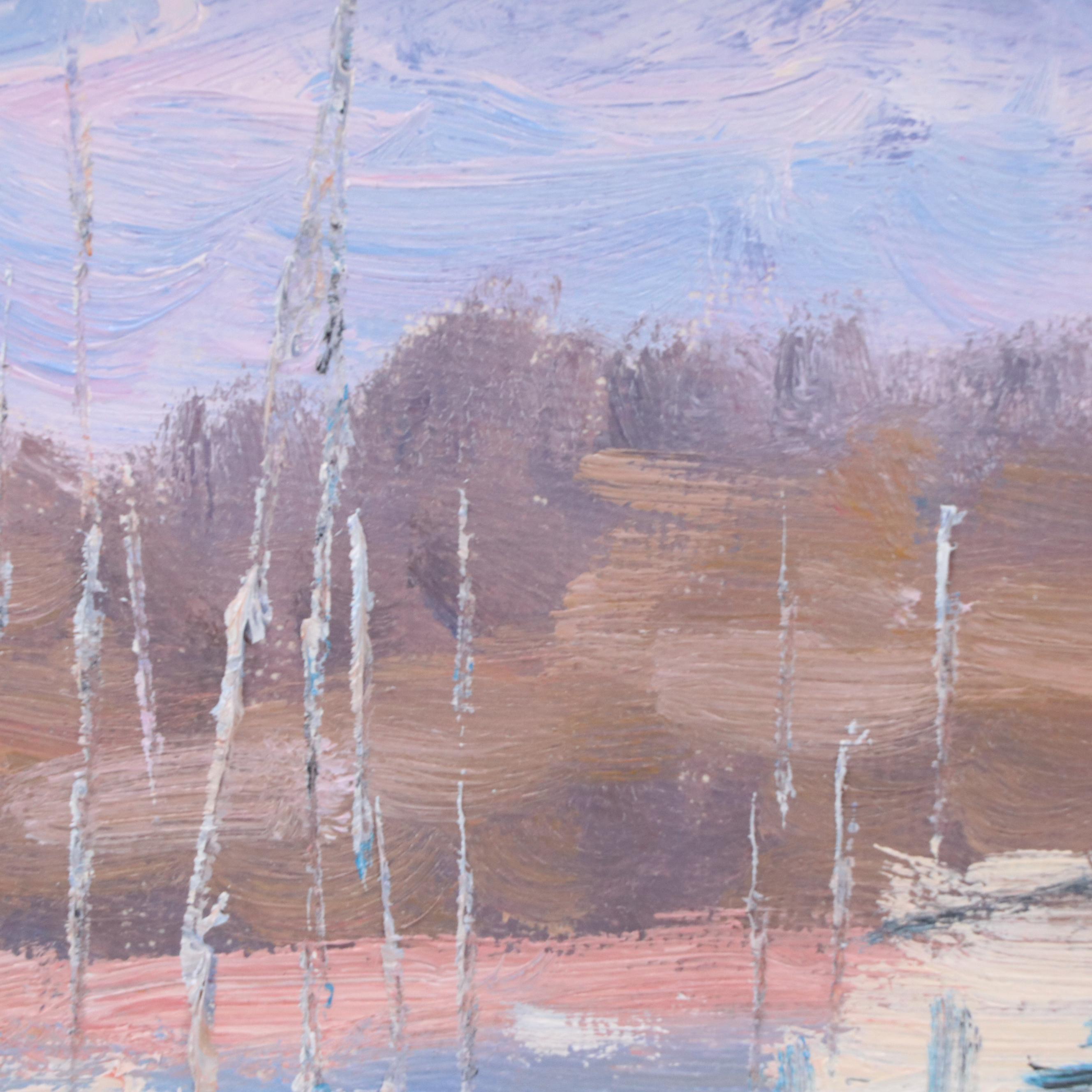 Sean Wu Harbor Oil Painting