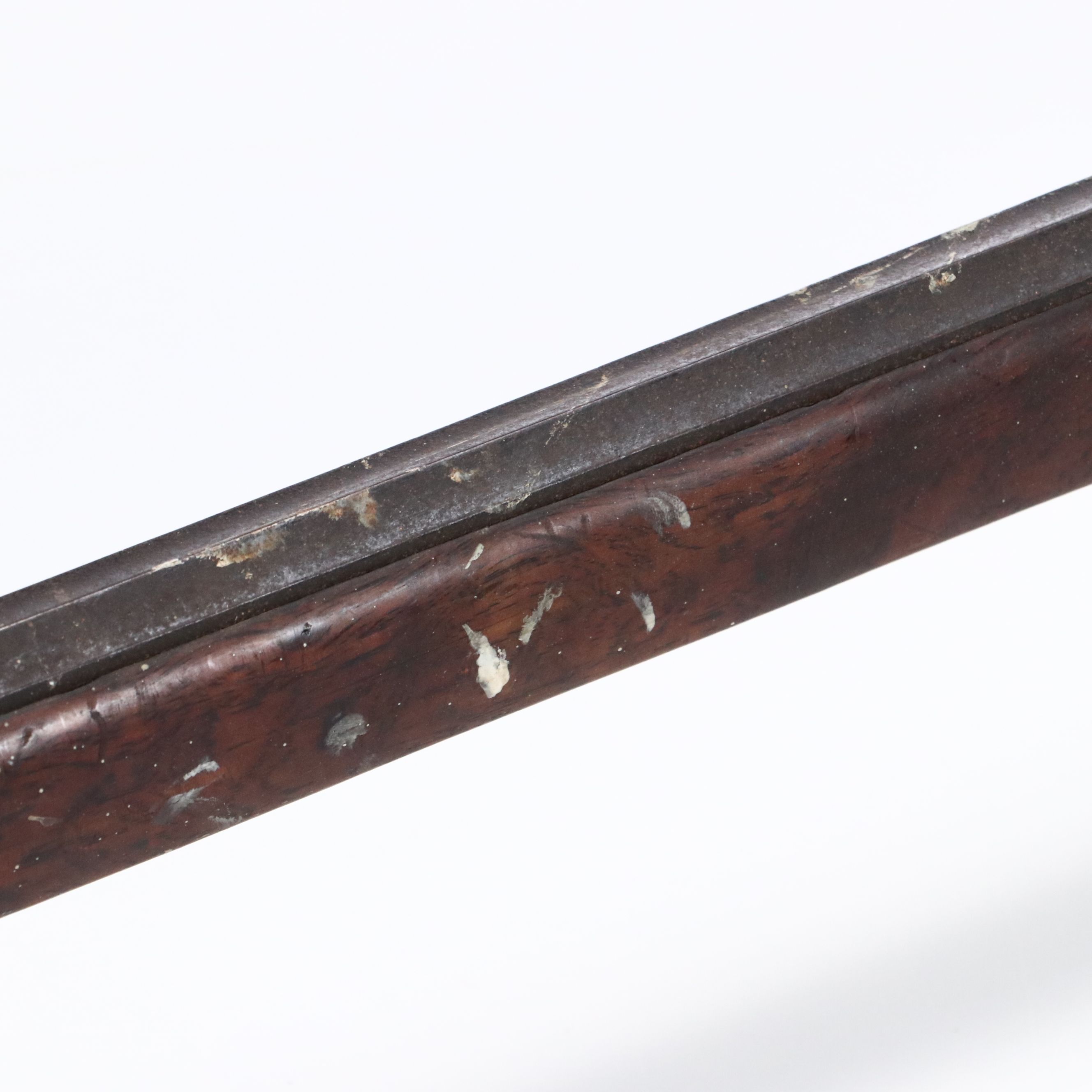 Antique Japanese Matchlock Musket with Brass Chrysanthemums