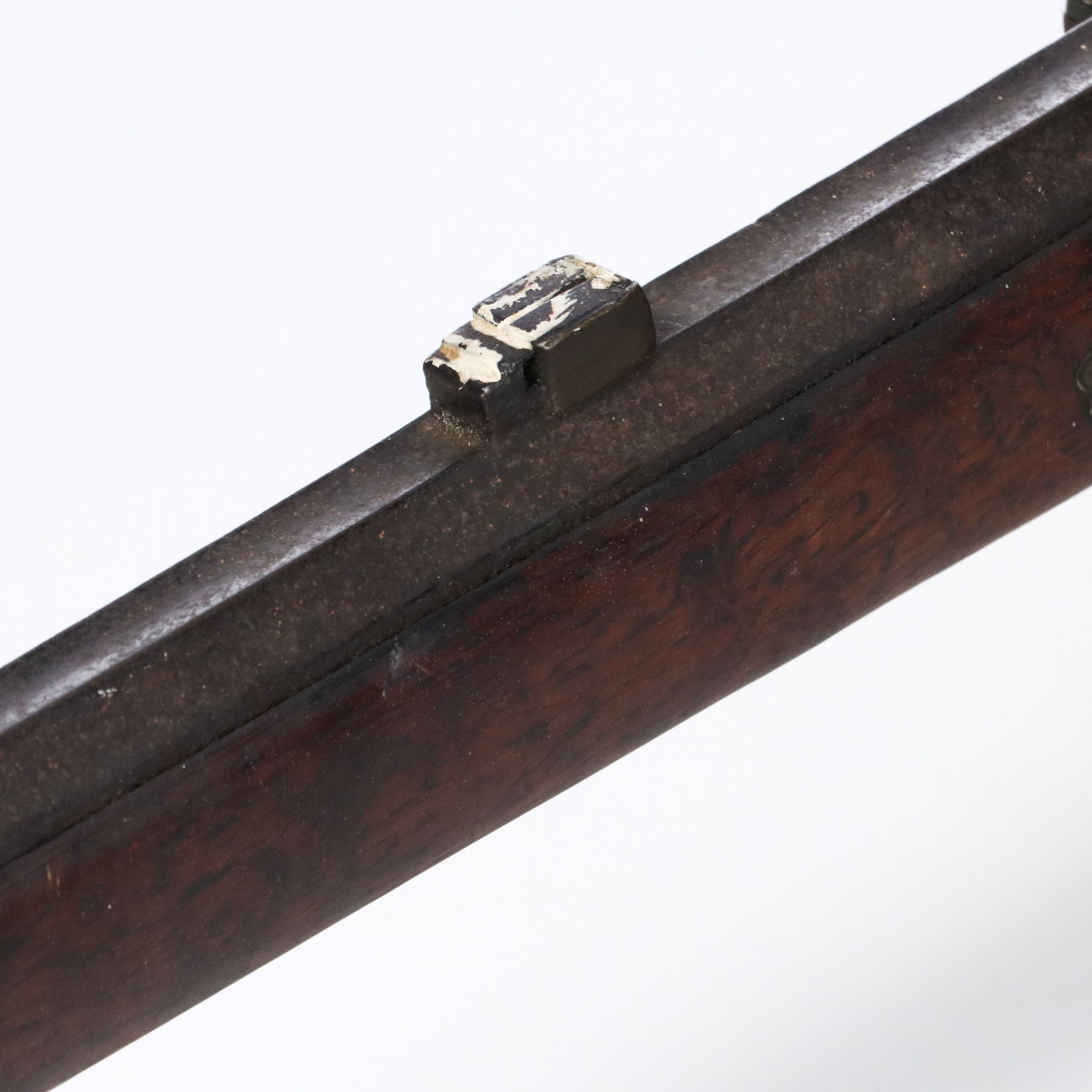 Antique Japanese Matchlock Musket with Brass Chrysanthemums