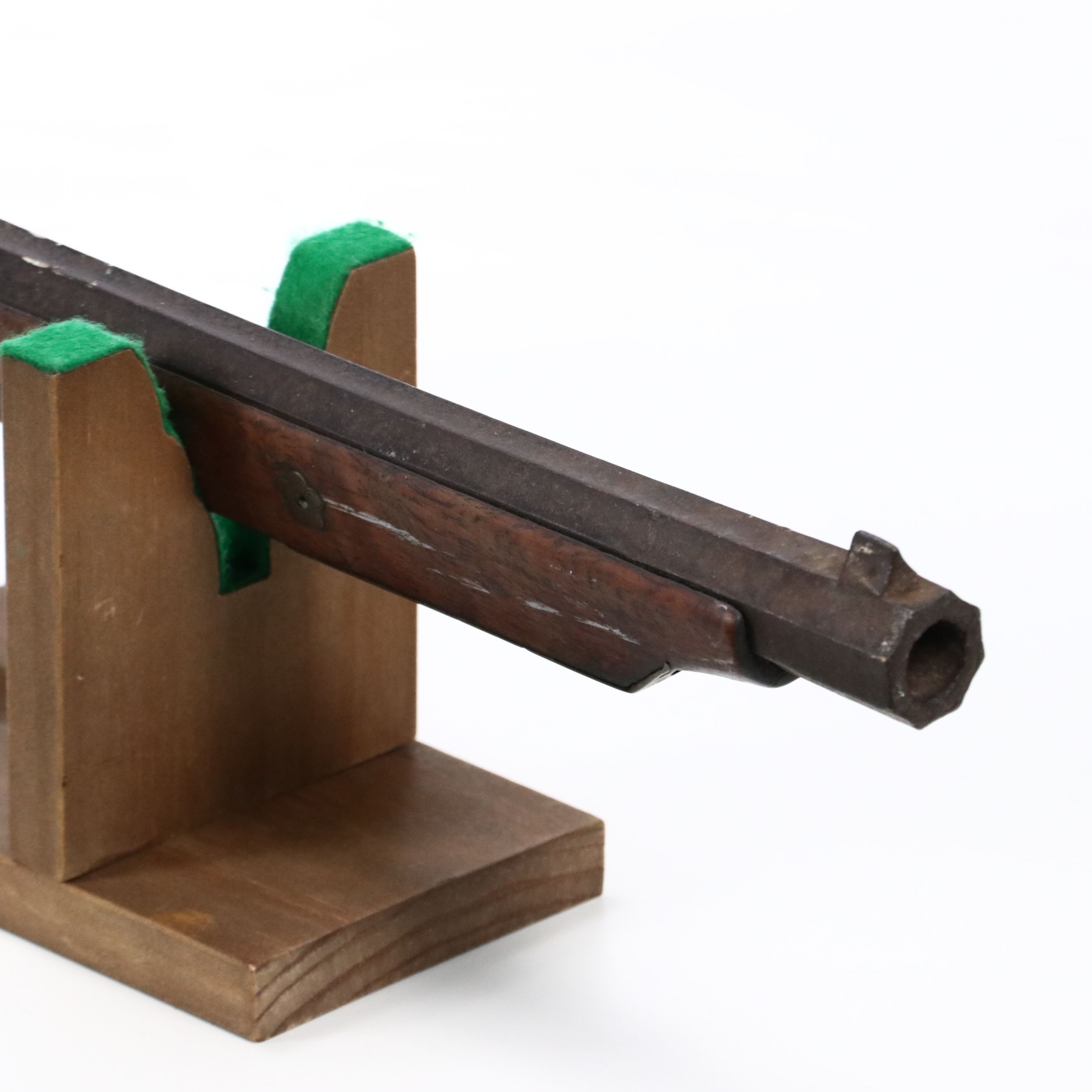 Antique Japanese Matchlock Musket with Brass Chrysanthemums