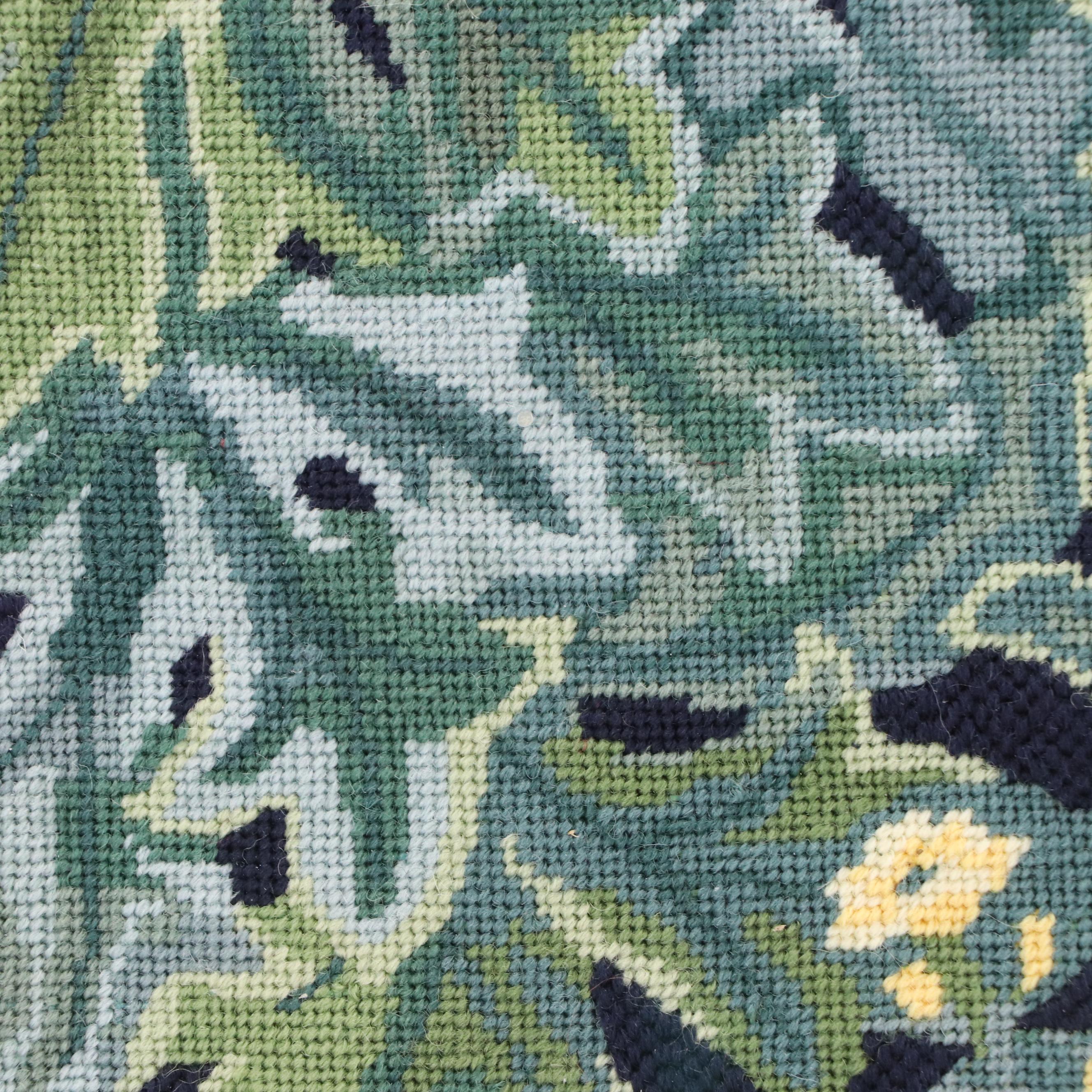 Kathleen Graf Needlepoint Panels "Fox" and "Hare" Designs by Beth Russell