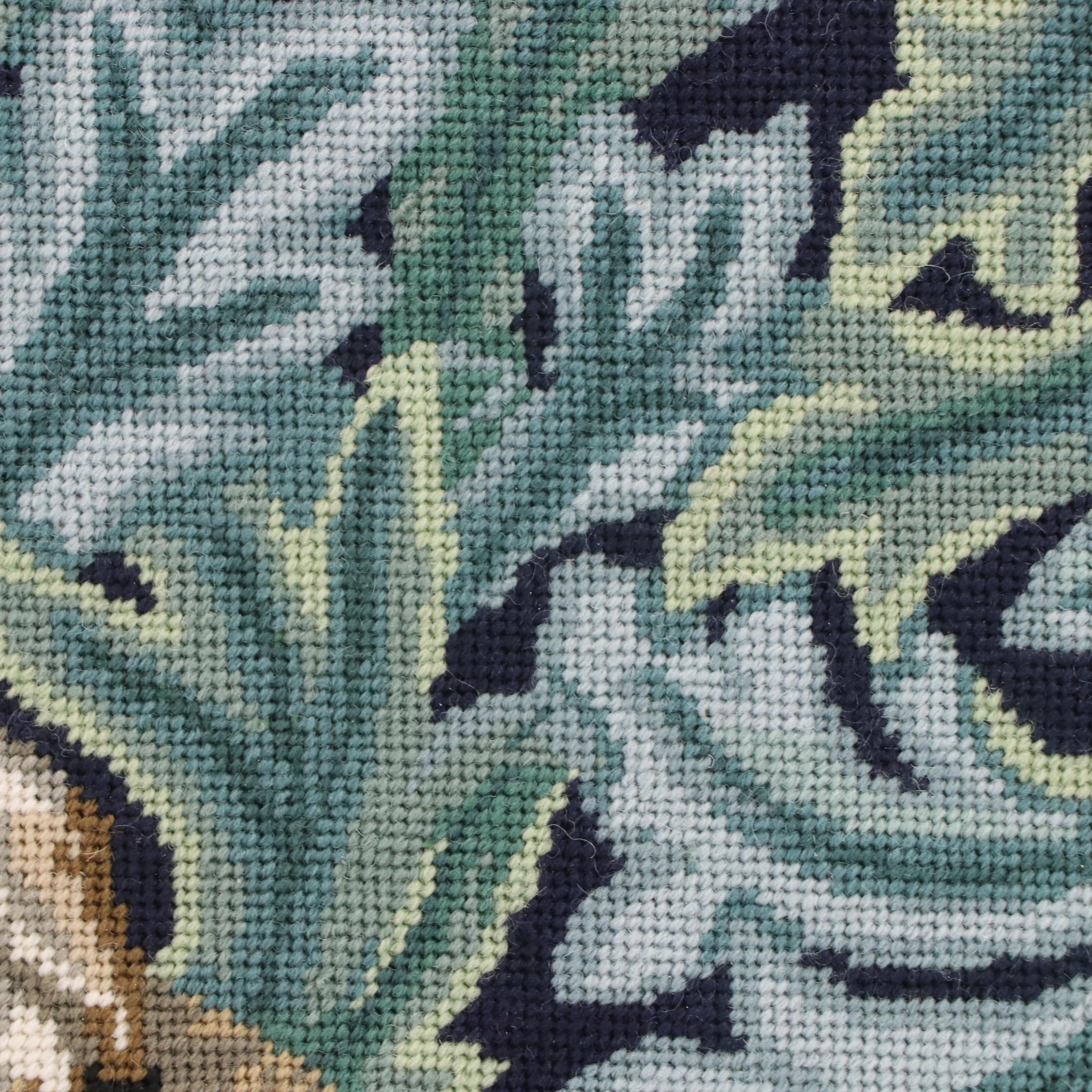 Kathleen Graf Needlepoint Panels "Fox" and "Hare" Designs by Beth Russell