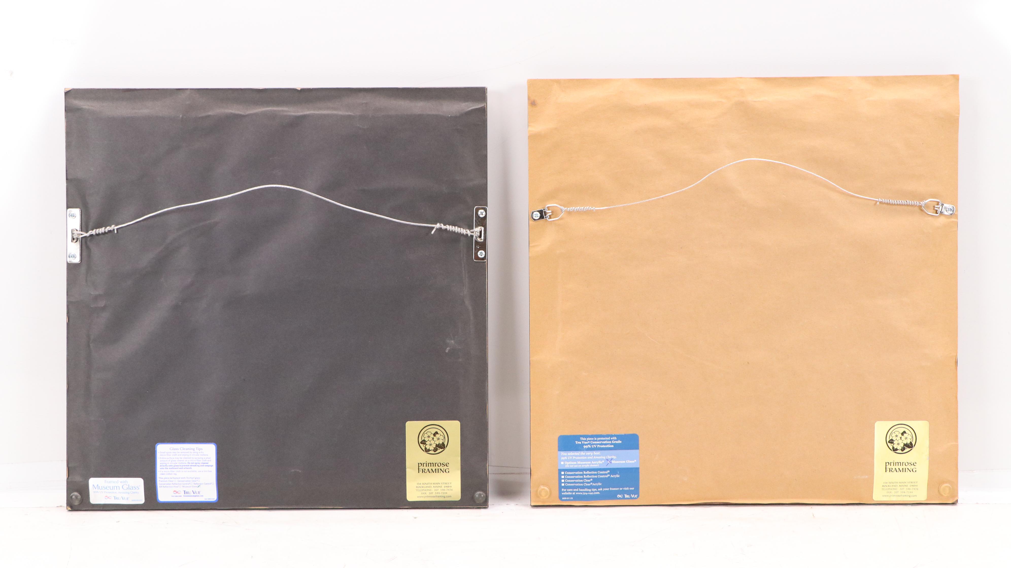 Kathleen Graf Needlepoint Panels "Fox" and "Hare" Designs by Beth Russell