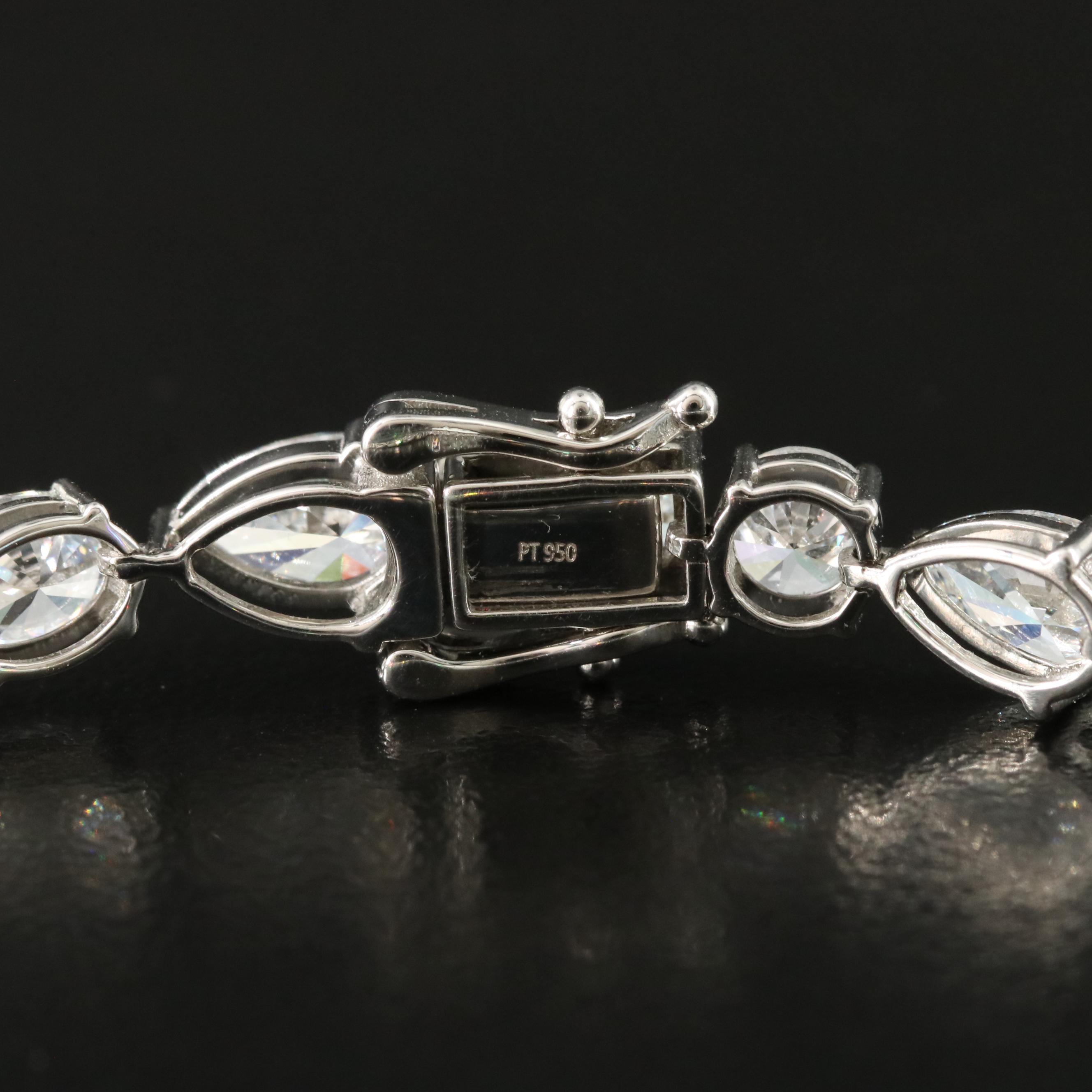Platinum 14.95 CTW Lab Grown Diamond Bracelet