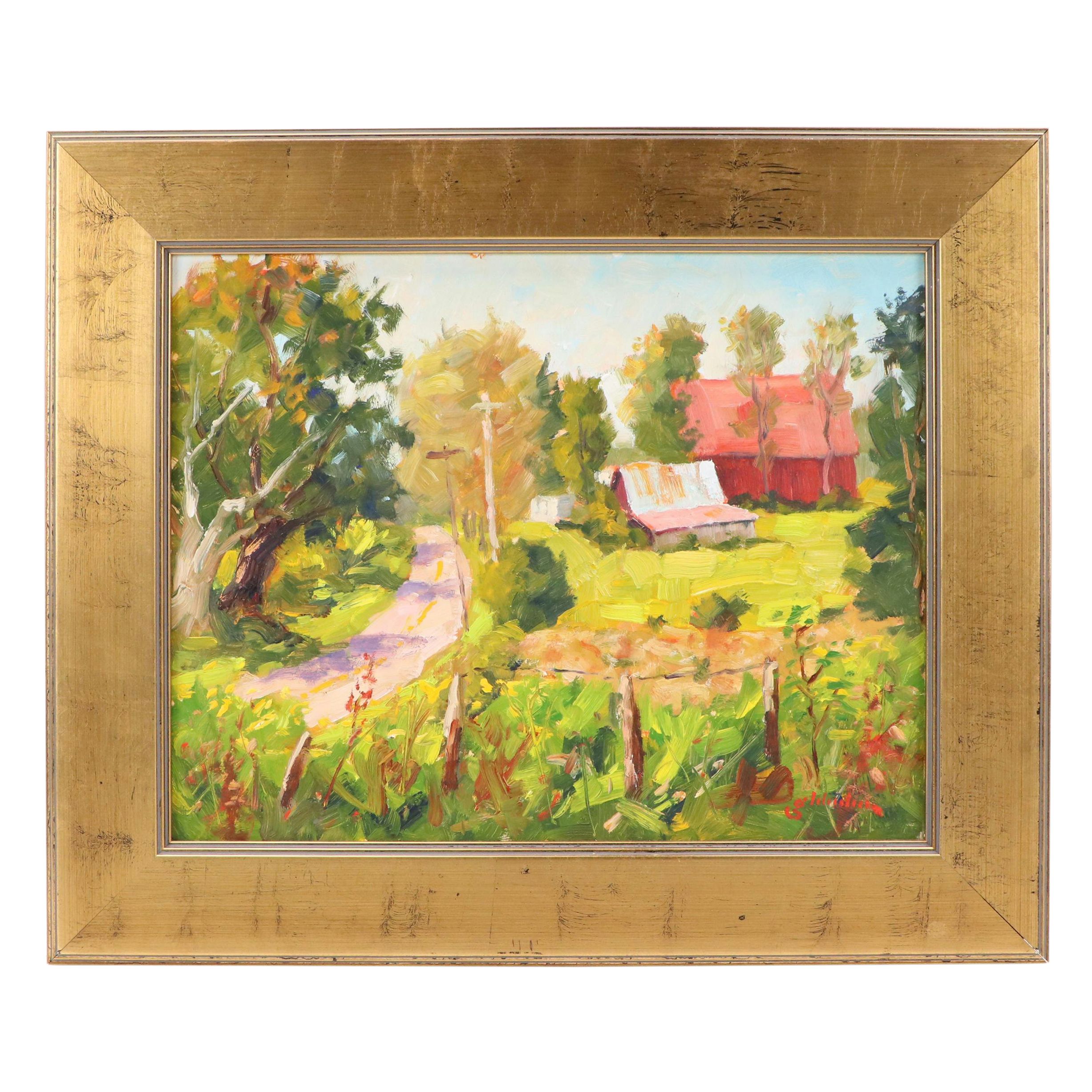 Geoff Bladon Landscape Oil Painting "Near Whitefield"