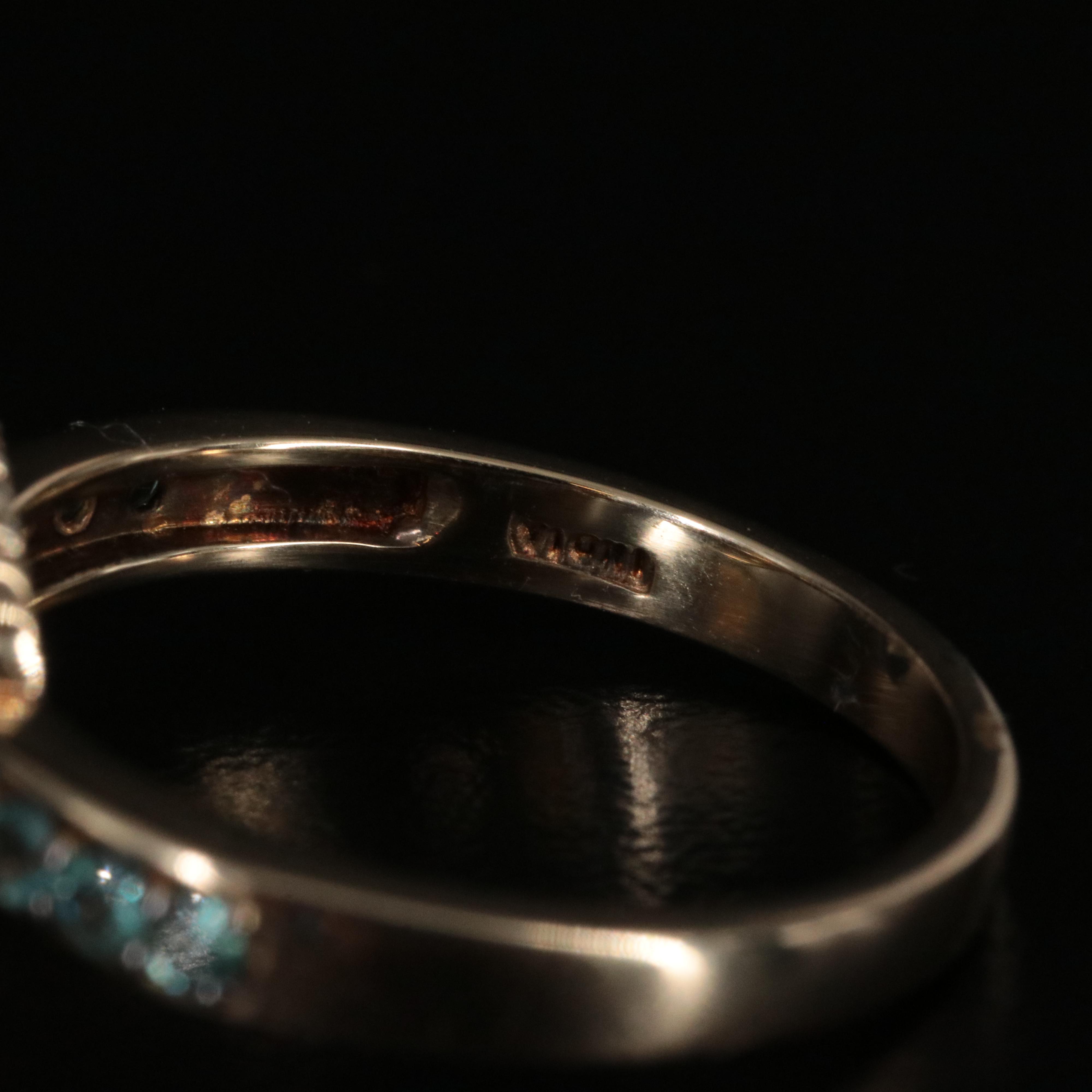 Sterling Alexandrite Cat's Eye, Alexandrite and Diamond Ring