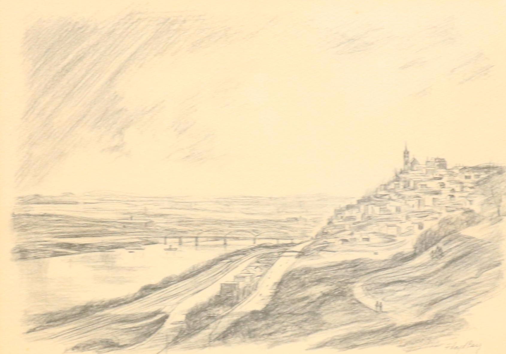 Floyd Berg Halftone of Mt. Adams