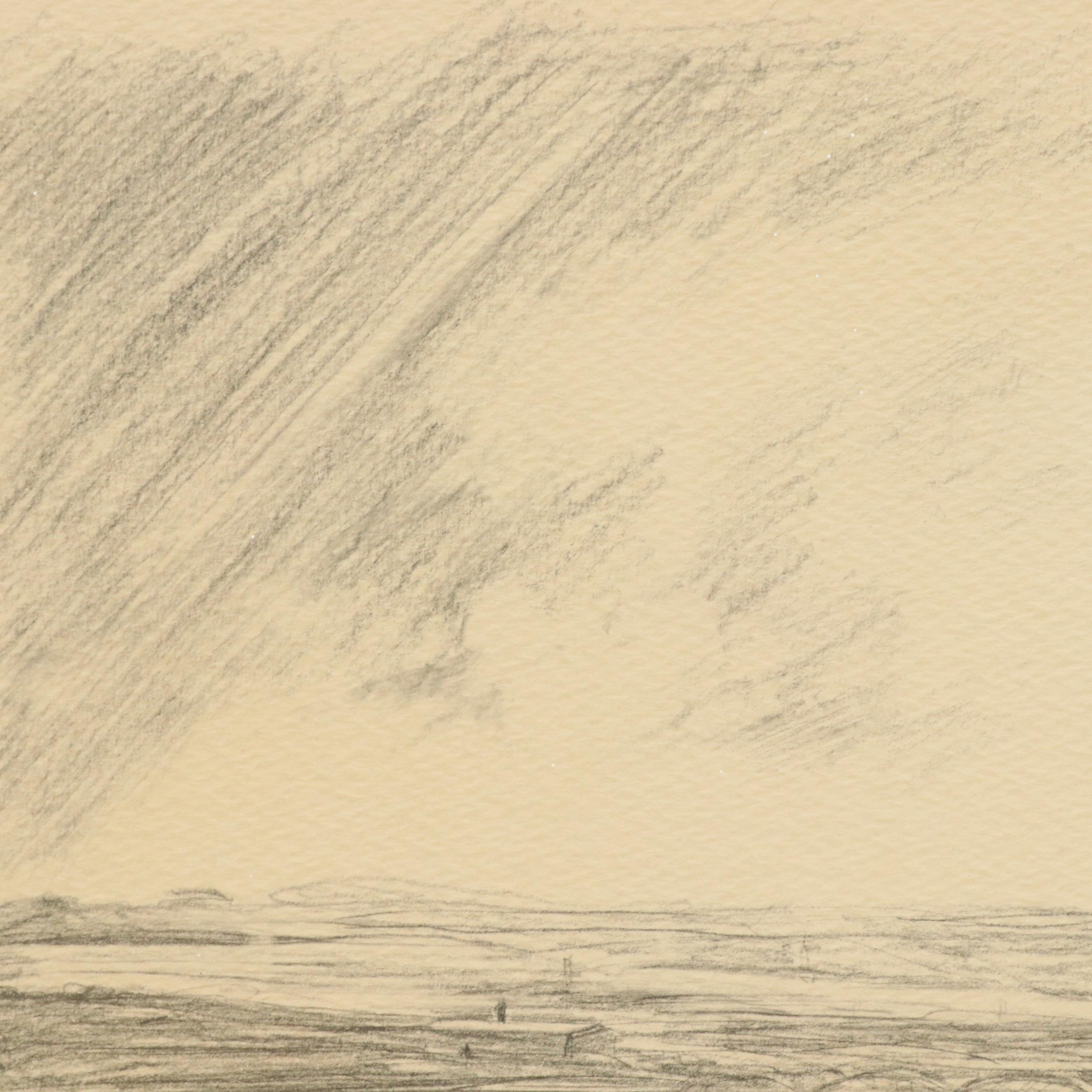 Floyd Berg Halftone of Mt. Adams