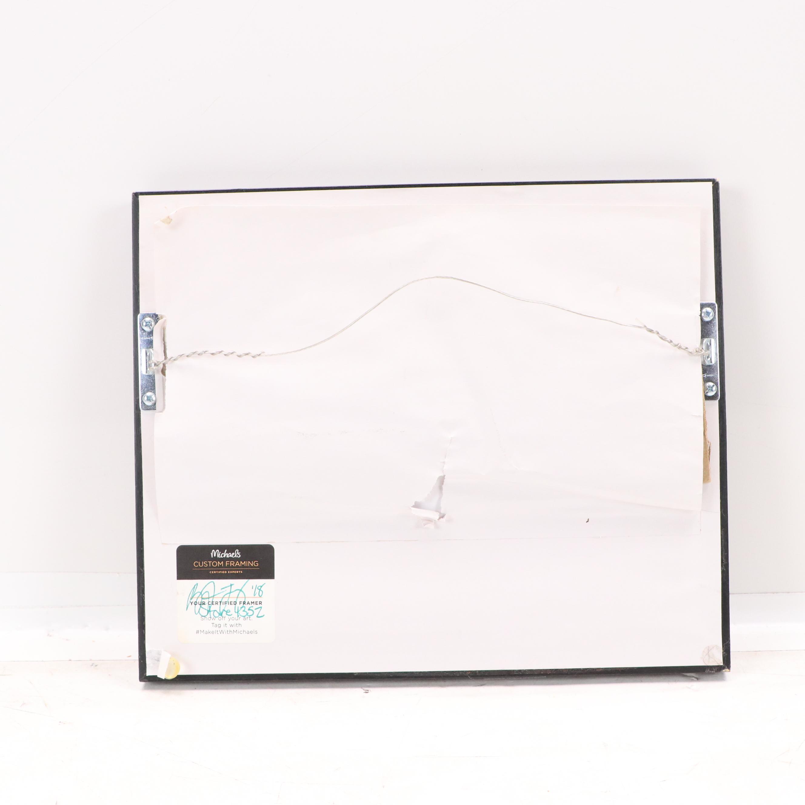 George Jo Mess Landscape Aquatint Etching "Singing Hill"