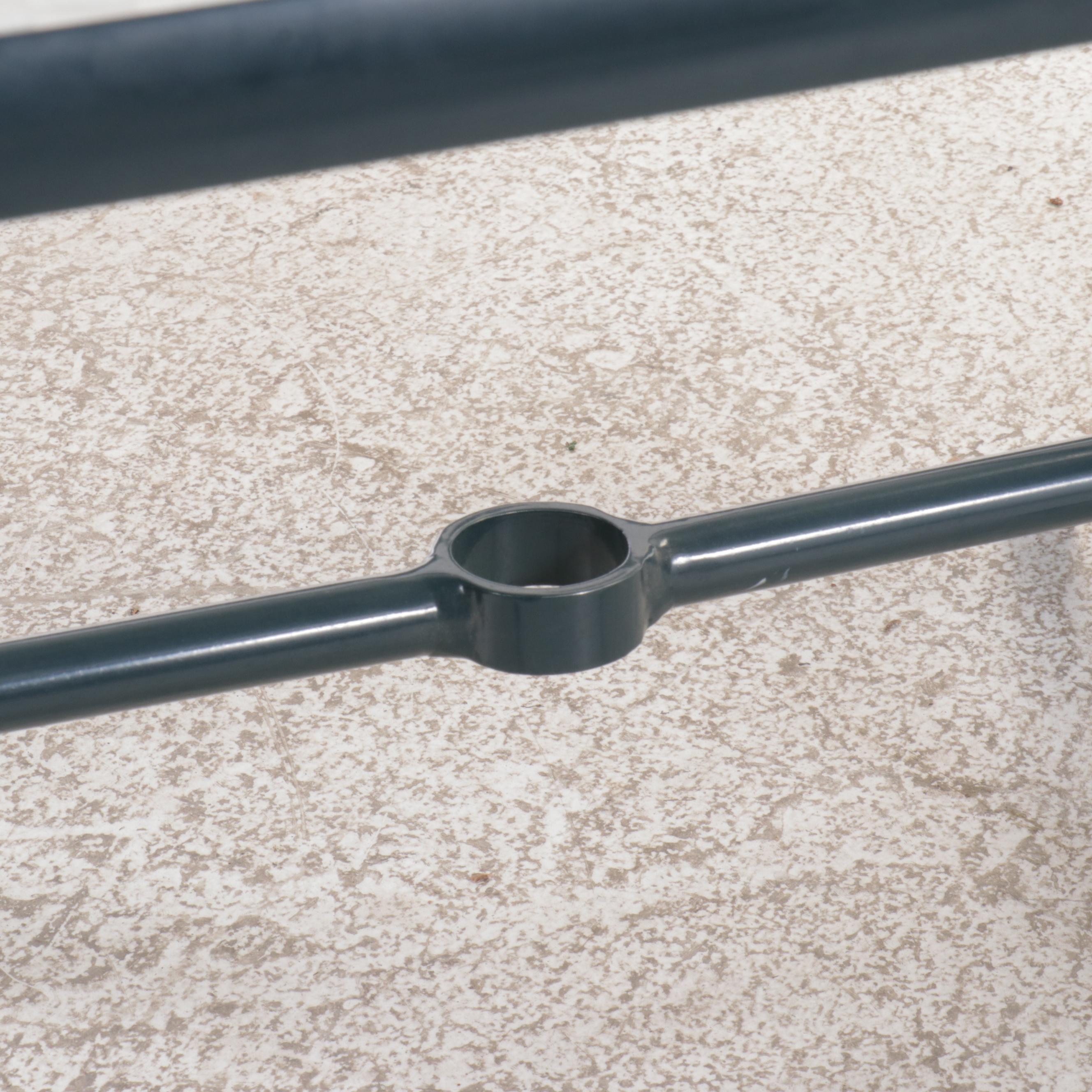 Aluminum Patio Dining Table with Tempered Glass Top