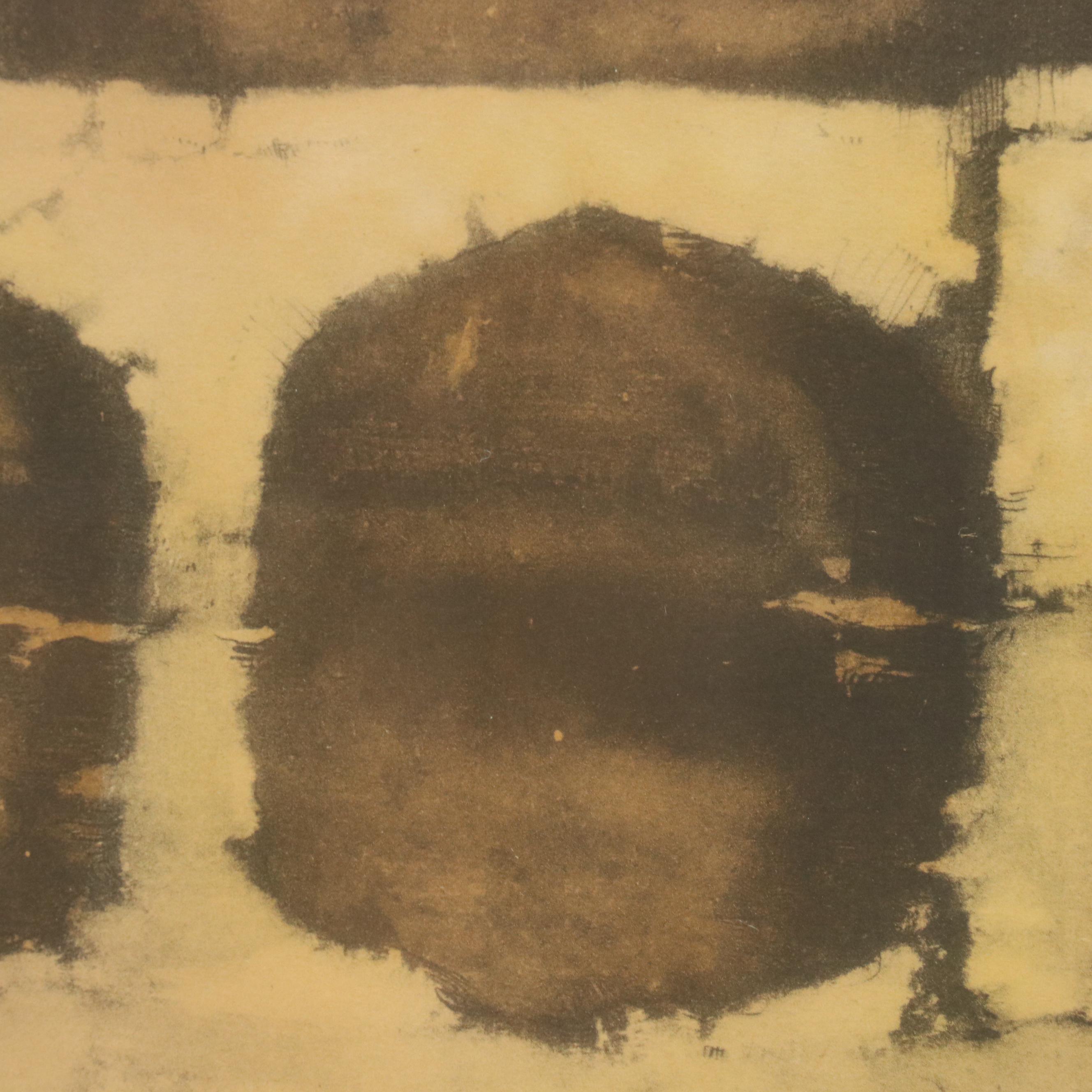 Color Etching of Dutch Canal After Julien Van Santen