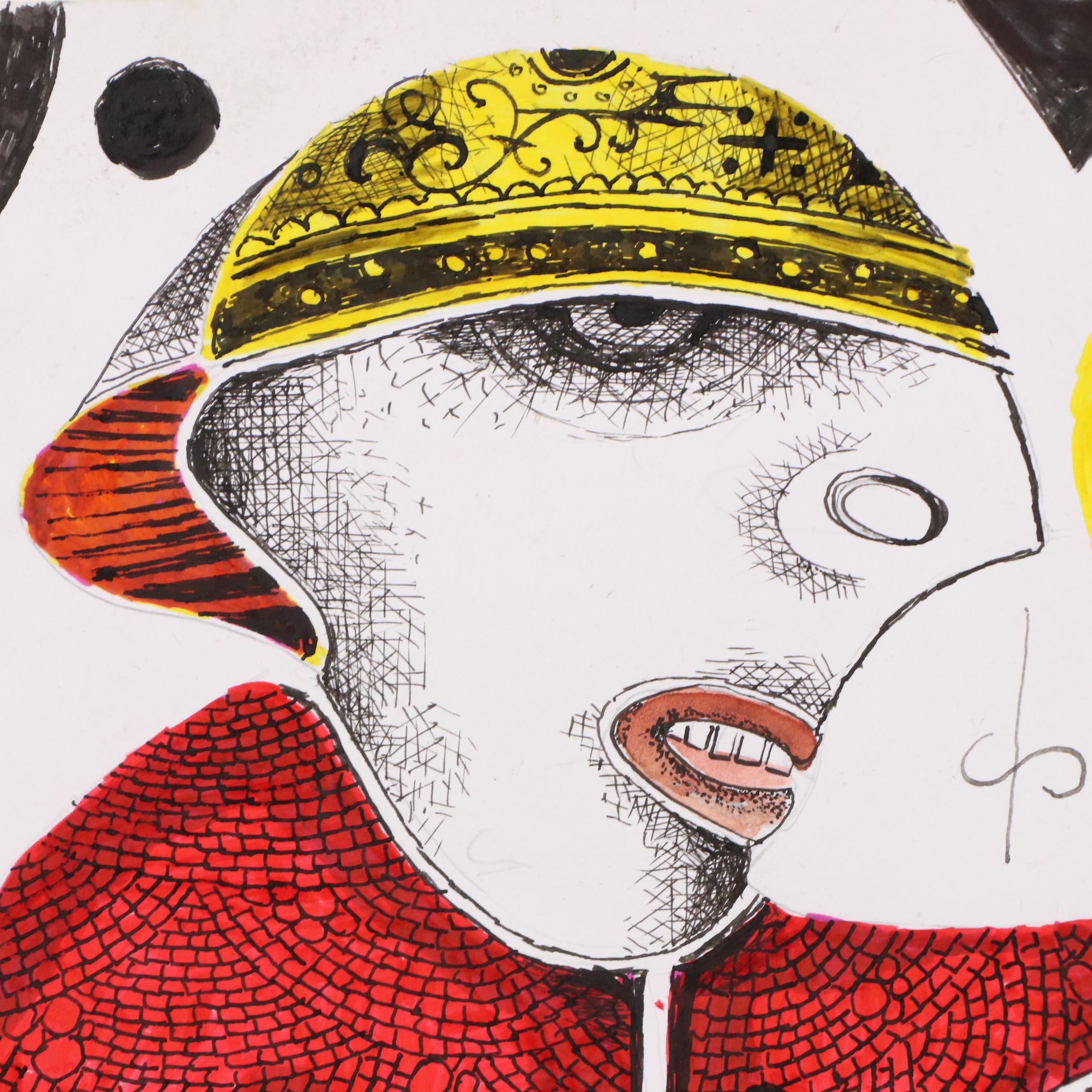 Nikolay "Kuk" Manuylov Figural Surrealist Mixed Media Illustration, 2013